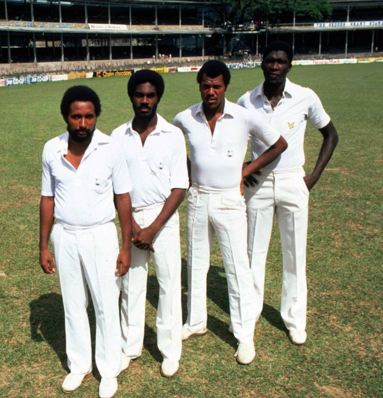Roberts, Holding, Croft and Garner: striking fear in the hearts of batsmen through the 70s and 80s&nbsp;&nbsp;&bull;&nbsp;&nbsp;Adrian Murrell/Getty Images