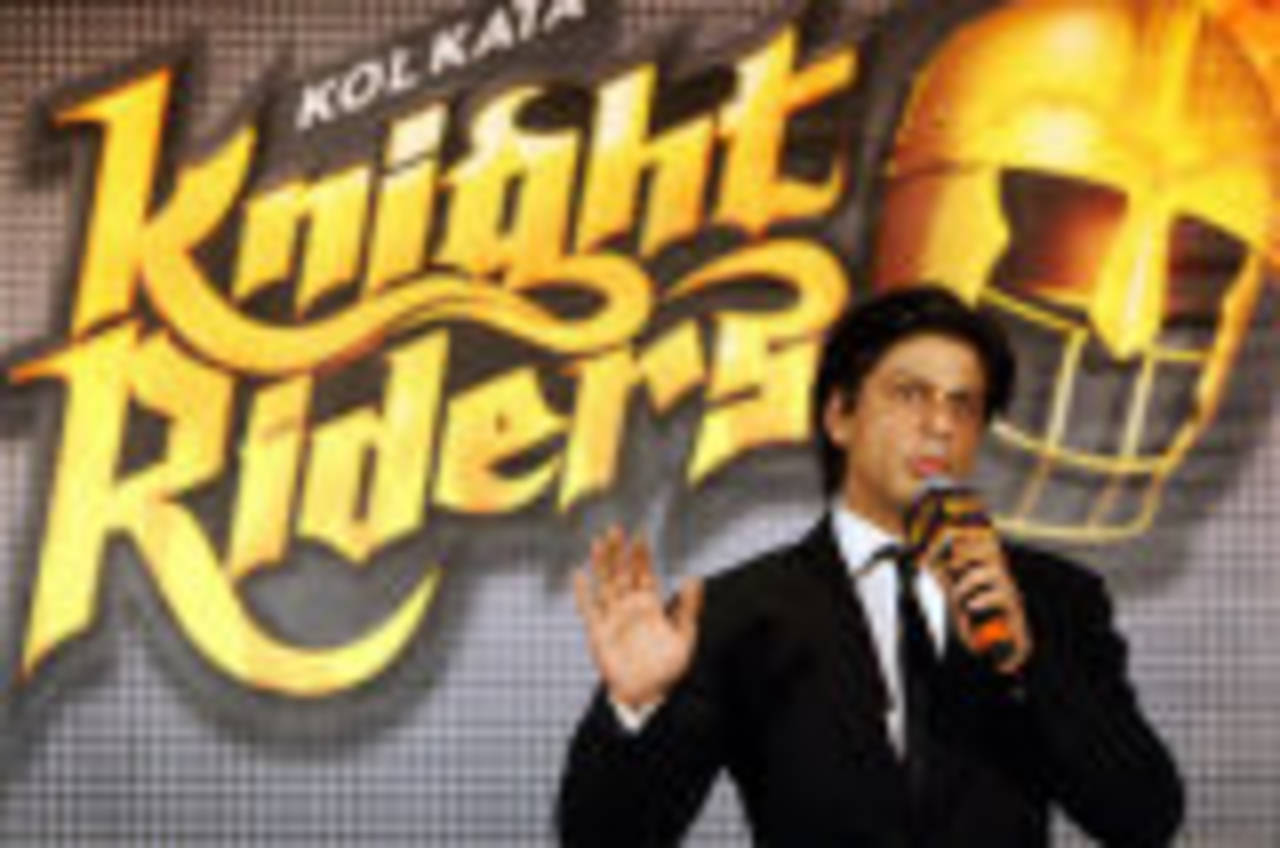 Shah Rukh Khan at a function where the Kolkata franchise's name and logo were unveiled, Indian Premier League, Kolkata, March 11, 2008 