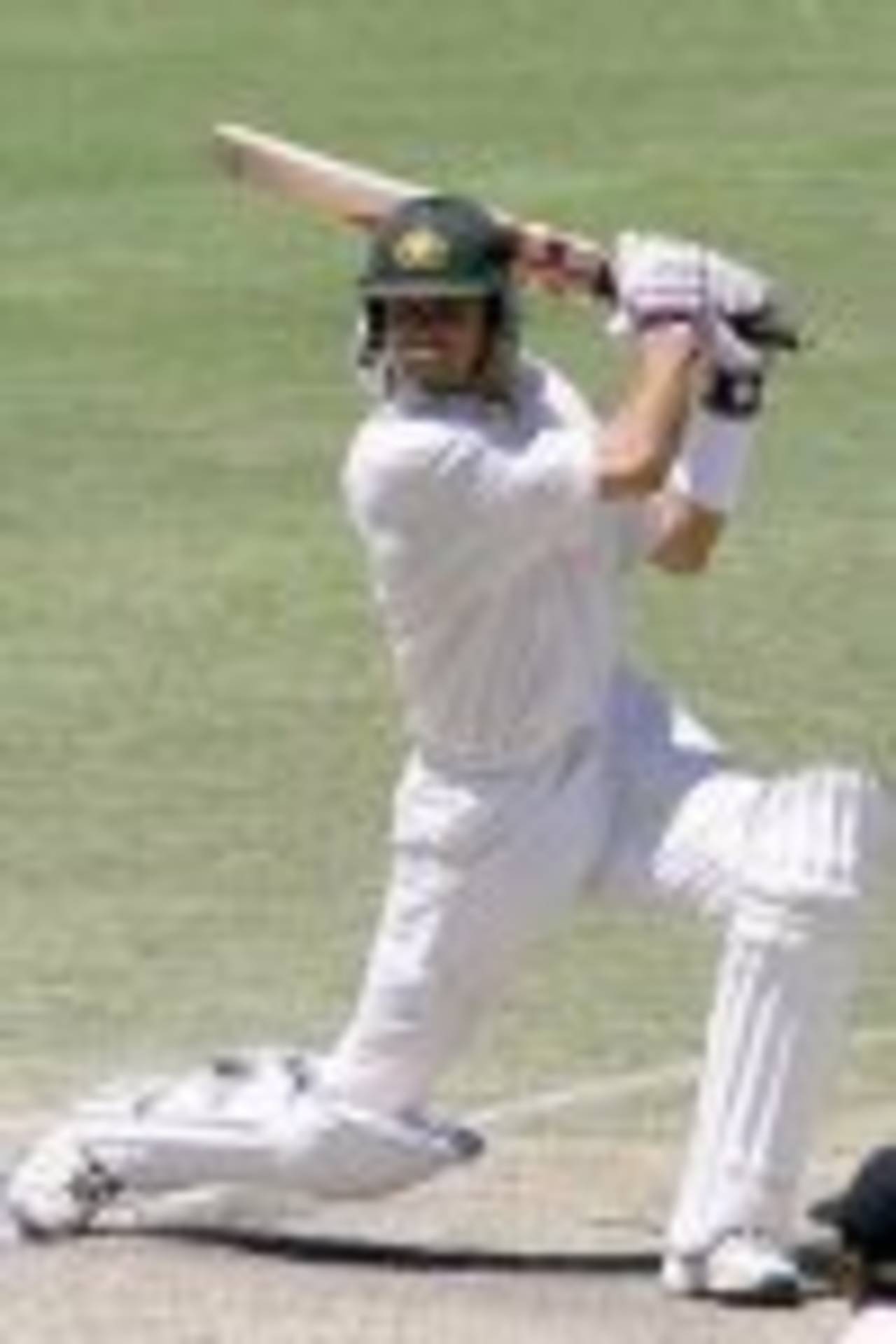 13 Dec 1999: Greg Blewett of Australia drives on his way to 88, on day four of the first test between Australia and India, at the Adelaide Oval, Adelaide, Australia.
