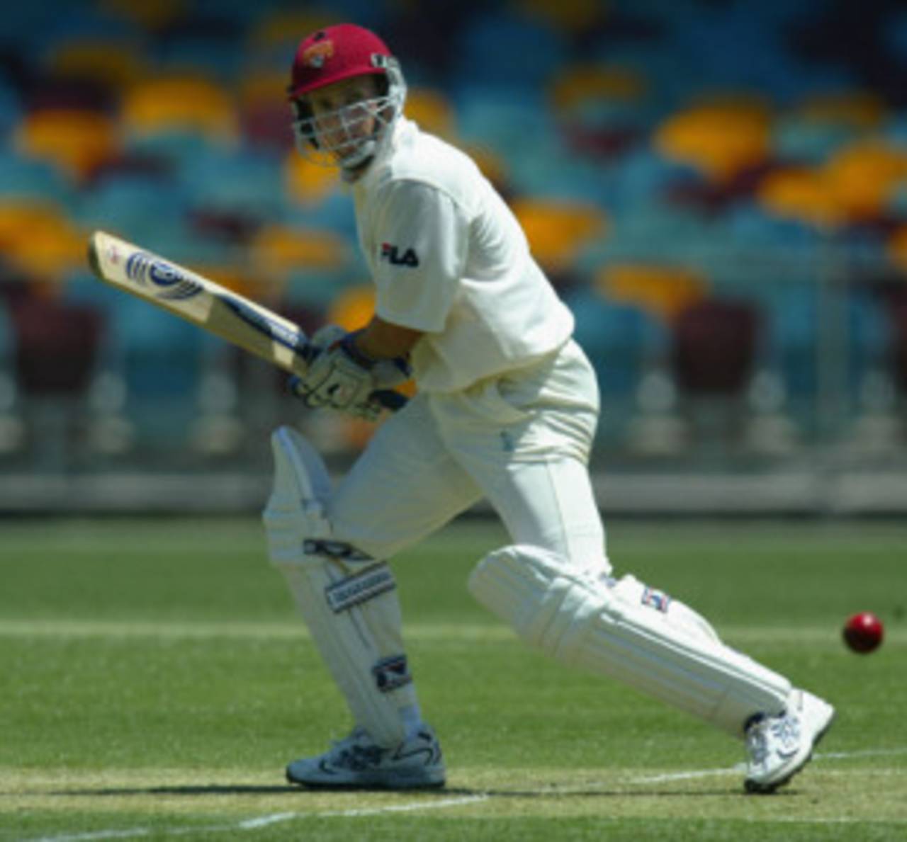 Brendan Nash guides the ball behind square, Queensland v New South Wales, Pura Cup, Brisbane, October 16, 2002
