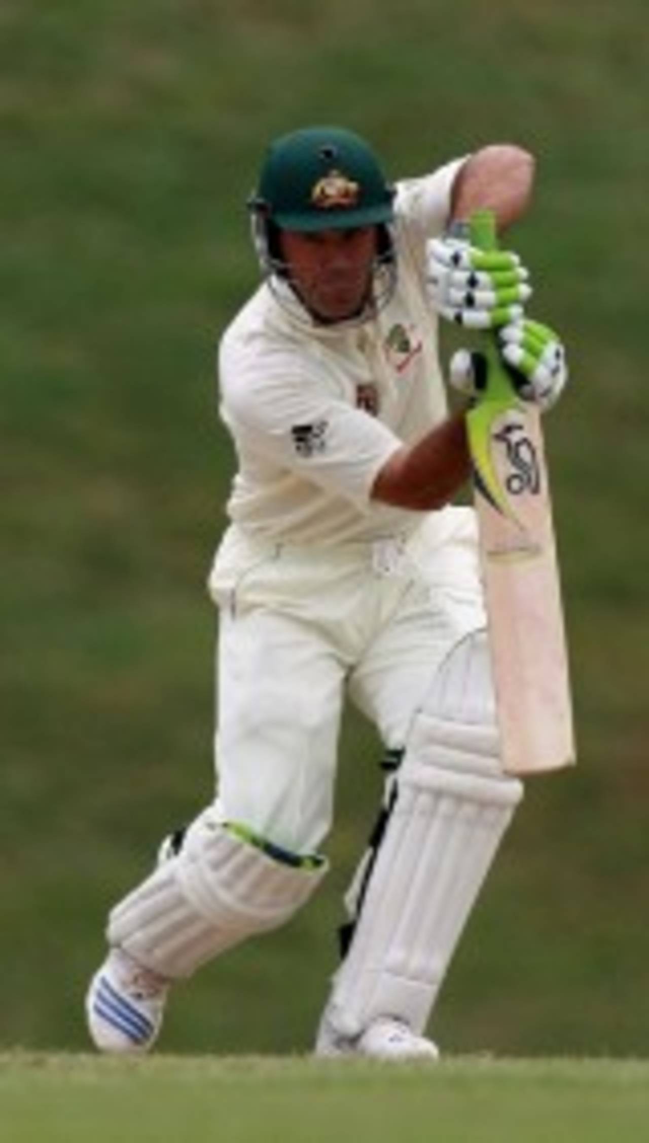 Ricky Ponting pushes to the off side, West Indies v Australia, 2nd Test, Antigua, May 30, 2008