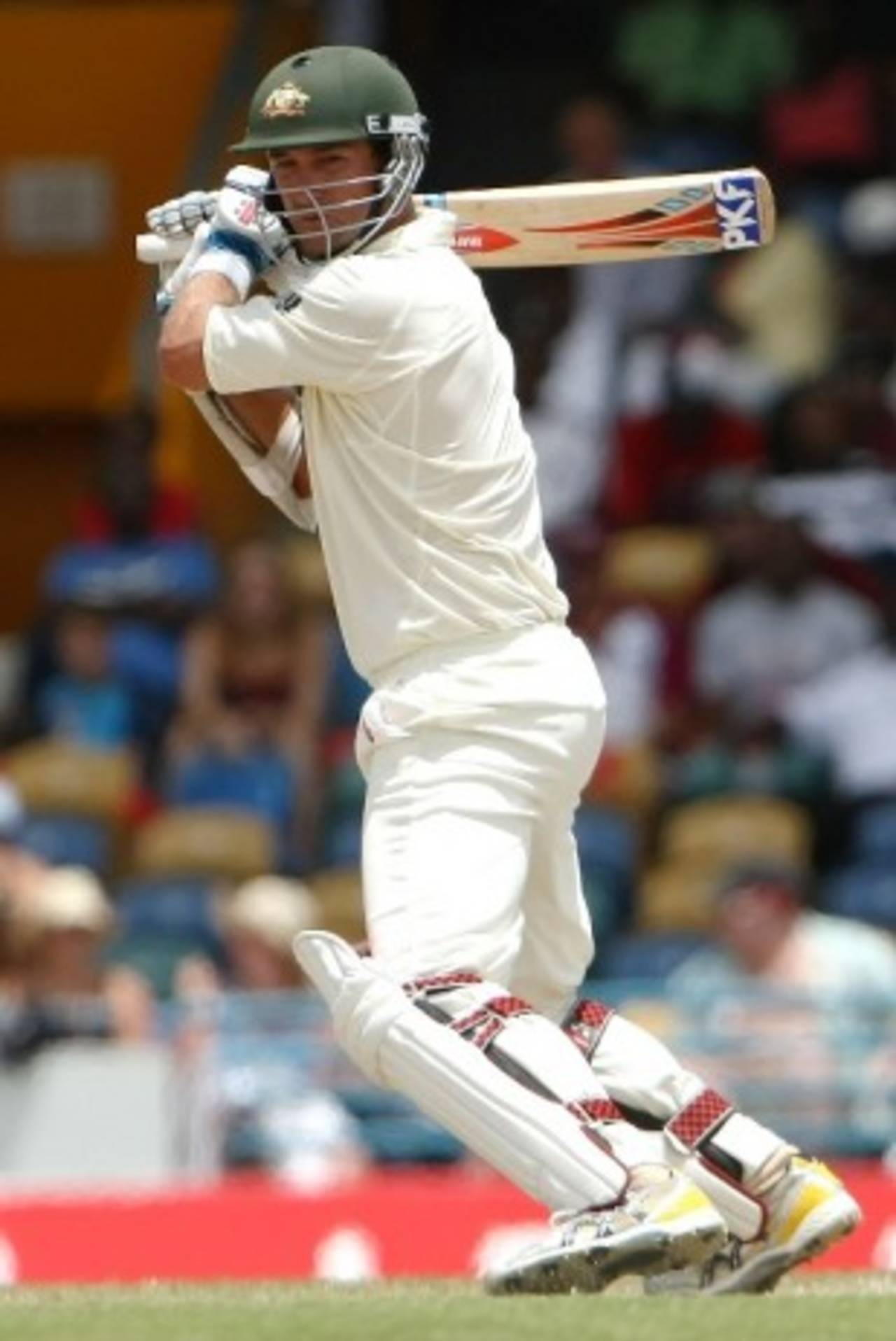 Phil Jaques cuts square on his way to a century, West Indies v Australia, 3rd Test, Barbados, 3rd day, June 14, 2008