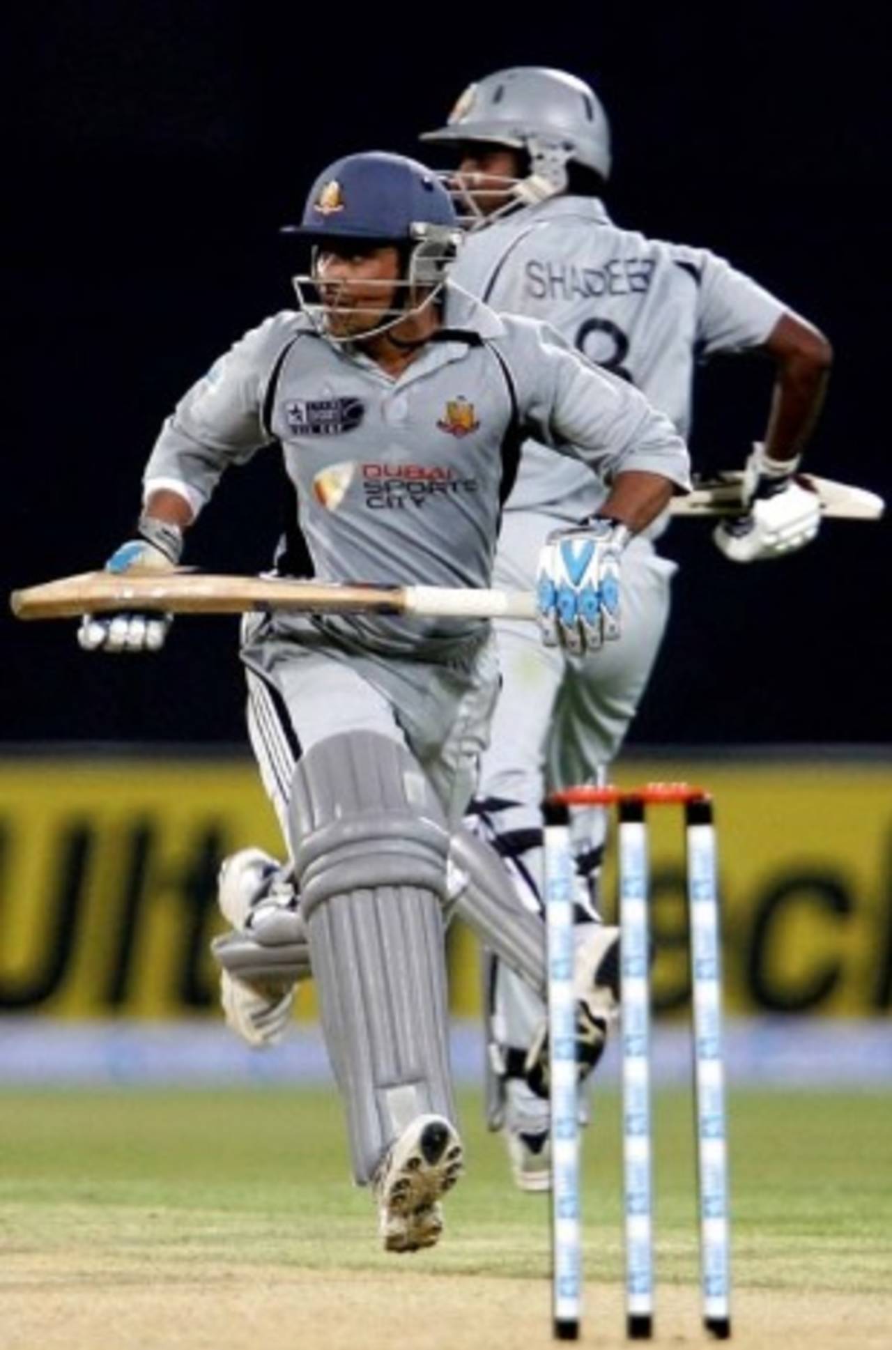 Khurram Khan takes a run during his 78, Bangladesh v UAE, Group A, Asia Cup, Lahore, June 24, 2008