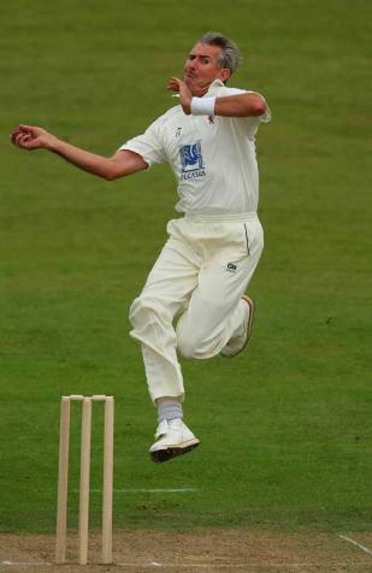 Andy Caddick bowls against the South Africans, Somerset v South Africans, tour match, 1st day, Taunton, June 29, 2008