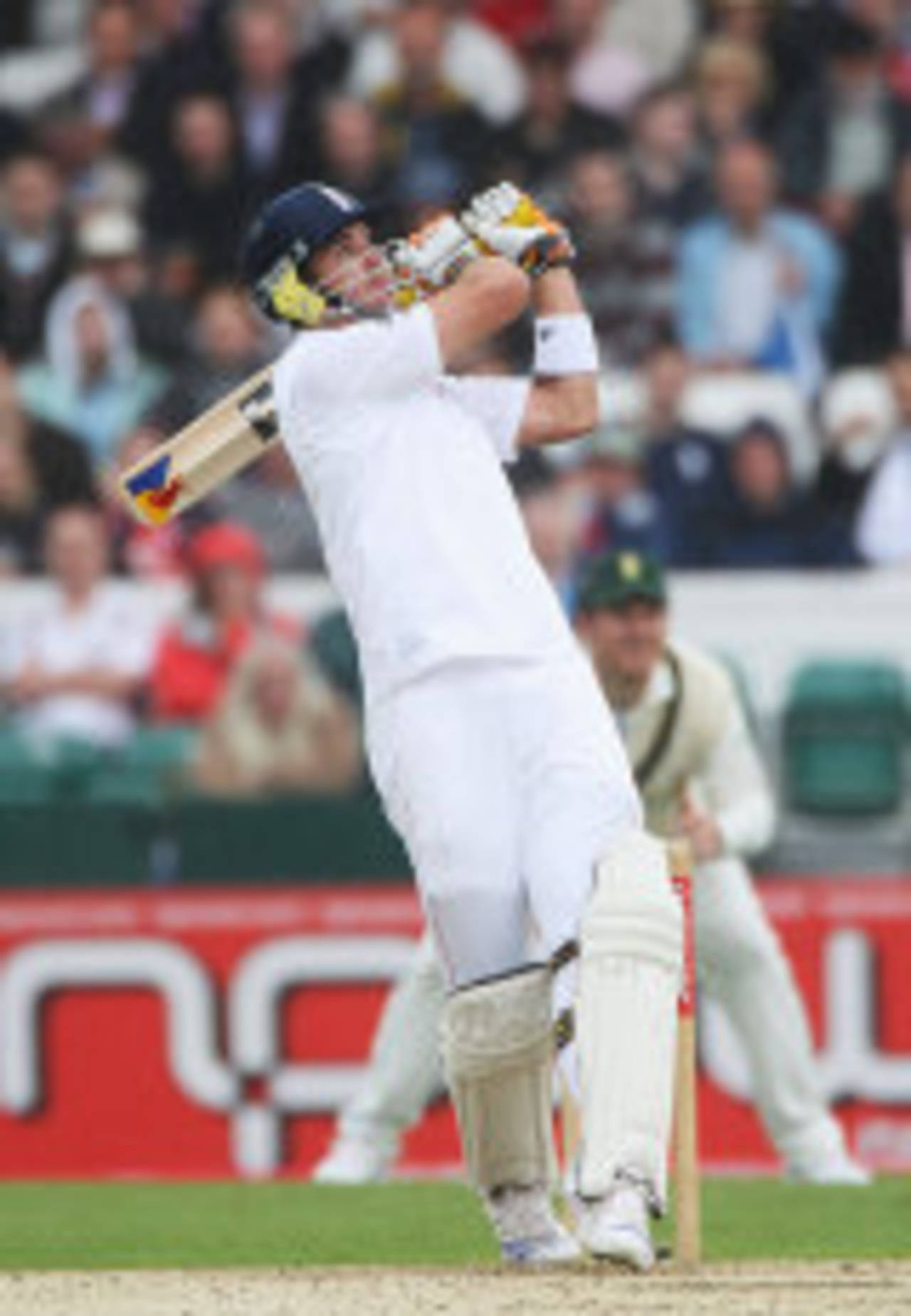 Kevin Pietersen pulls Dale Steyn for six, England v South Africa, 2nd Test, Headingley, July 18, 2008
