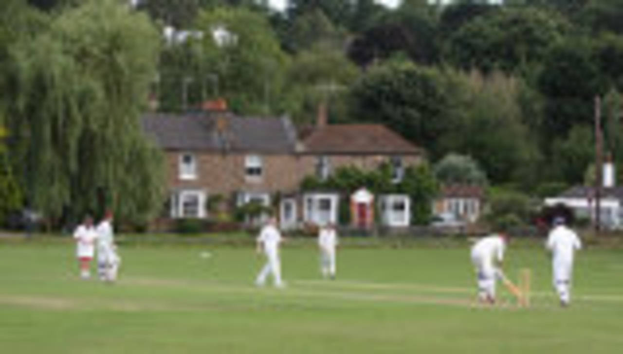 Village cricket at West End, Esher in Surrey, July 19, 2008