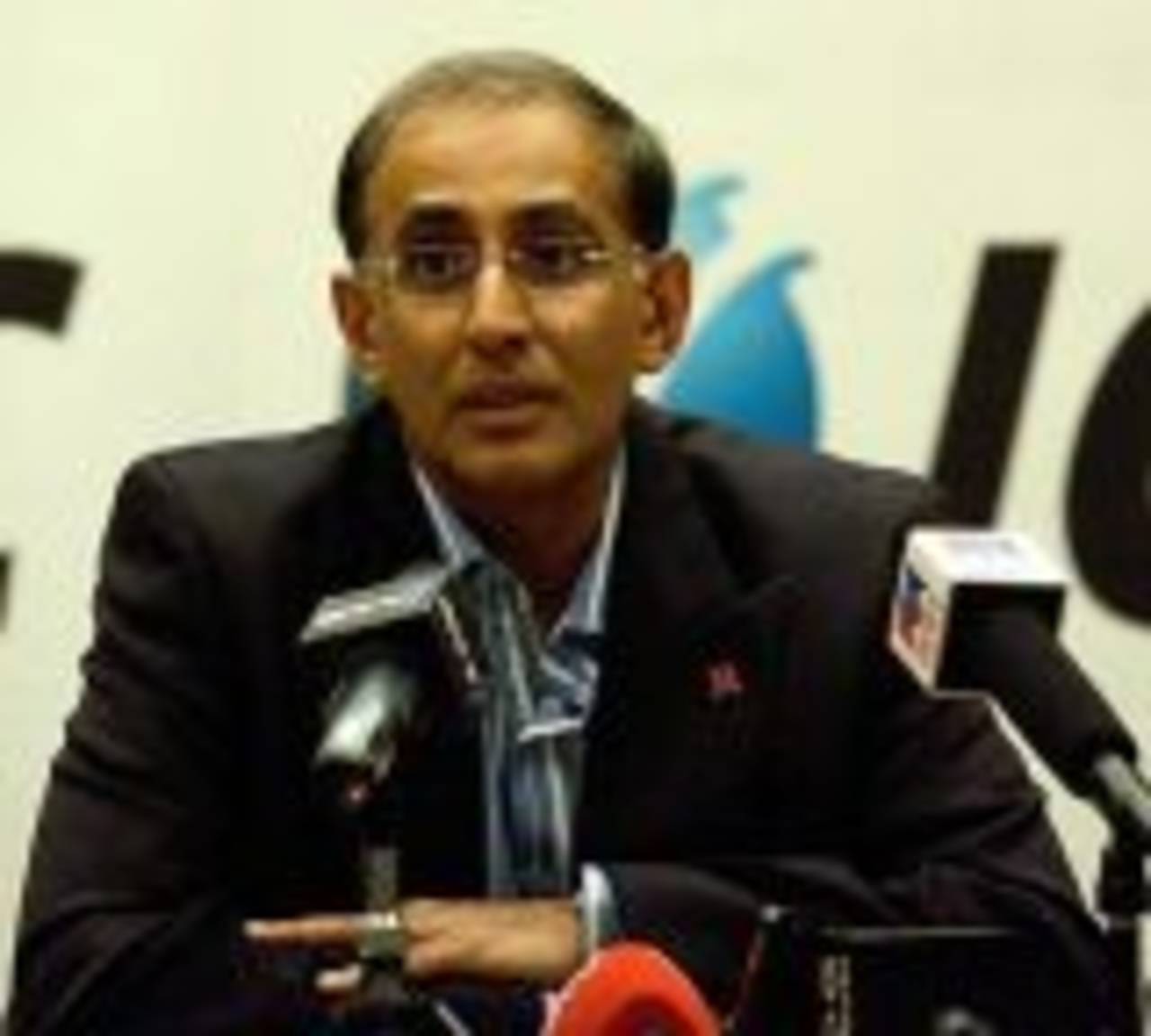 Haroon Lorgat, the ICC chief executive, at a press conference, Dubai, July 20