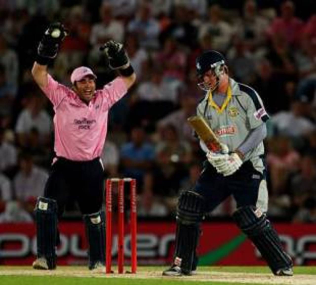 Robert Key is caught behind for 52, Kent v Middlesex, Twenty20 Cup final, The Rose Bowl, July 26, 2008