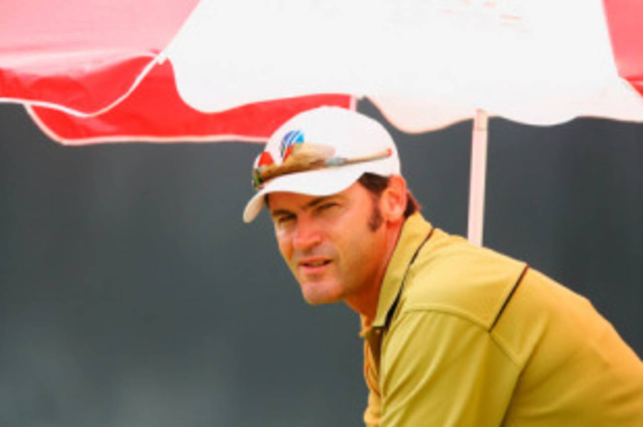 Simon Taufel looks on from the outfield, South Africa v Sri Lanka, Super Eights, Guyana, March 28, 2007
