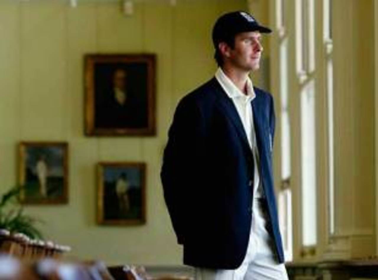 Michael Vaughan in the Lord's Long Room after being named captain, Lord;s, July 30, 2008