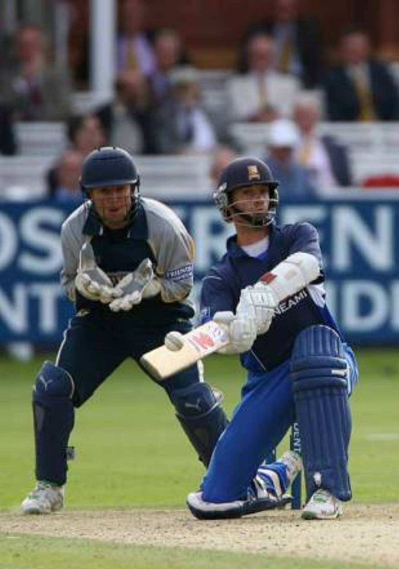 James Foster brings out the paddle-sweep during a vital stand with Grant Flower, Kent v Essex, Friends Provident Trophy final, Lord's, August 16, 2008
