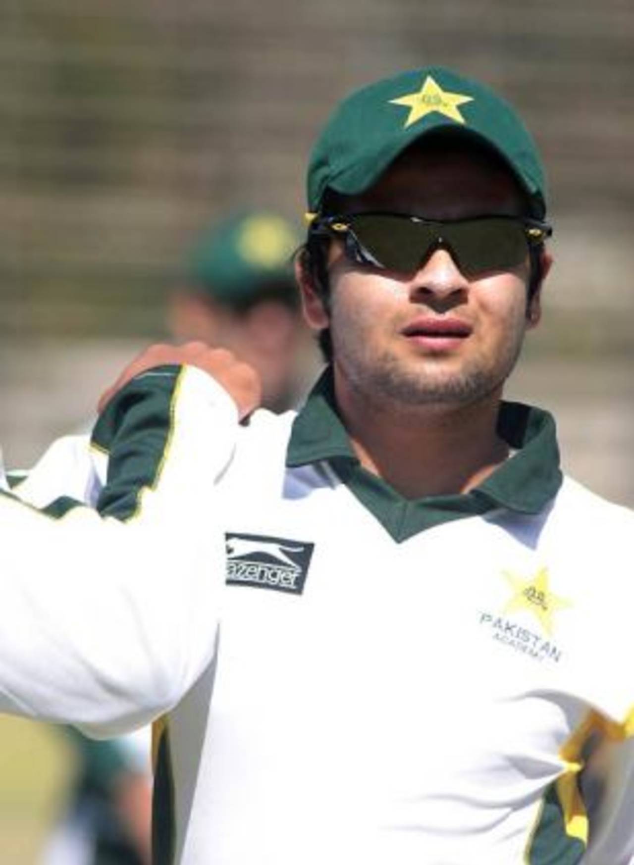 Ahmed Shehzad trains at the Harare Sports Club, Harare, August 22, 2008