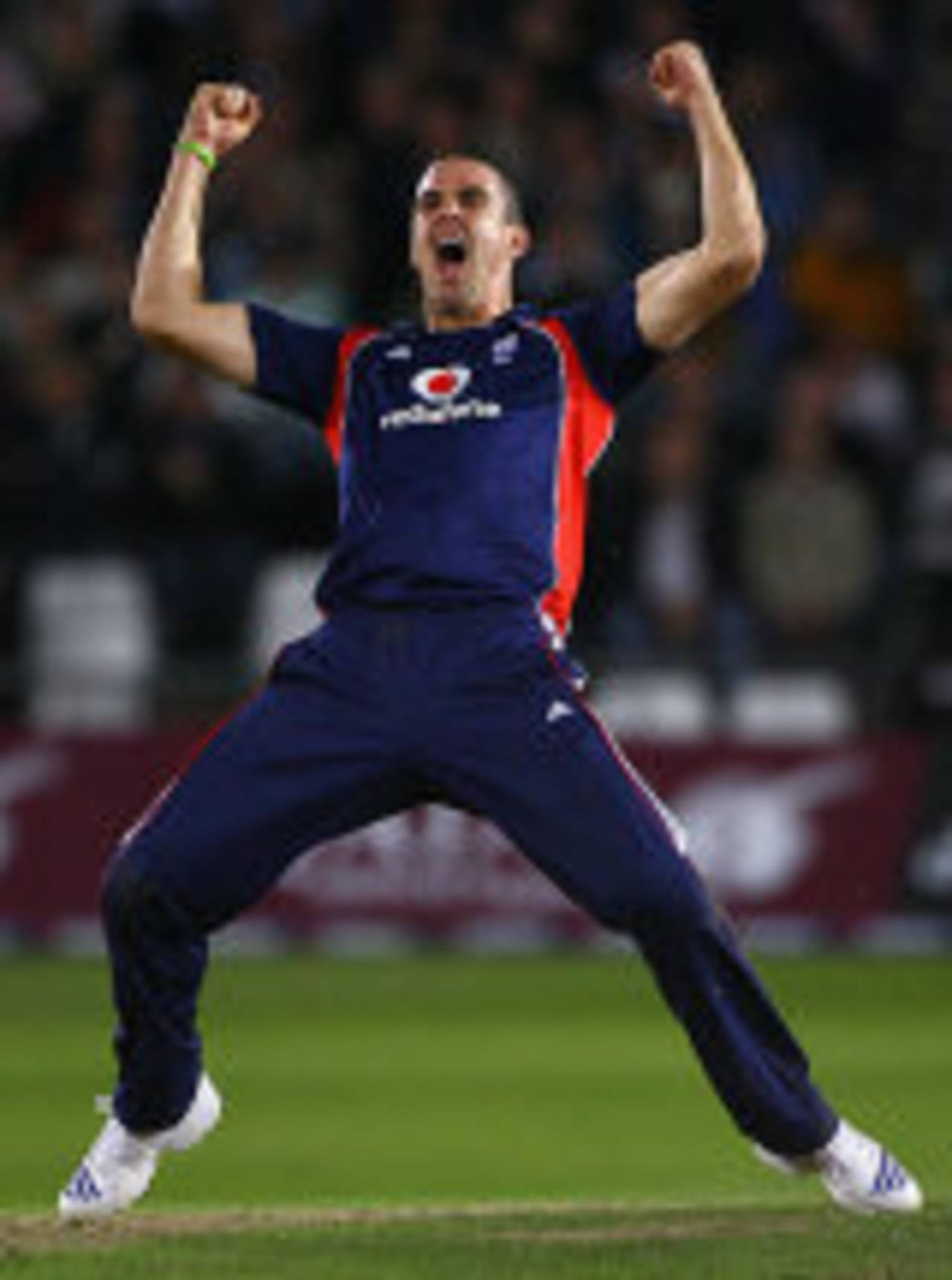 An elegant and subdued celebration from Kevin Pietersen, England v South Africa, 1st ODI, Headingley, August 22, 2008