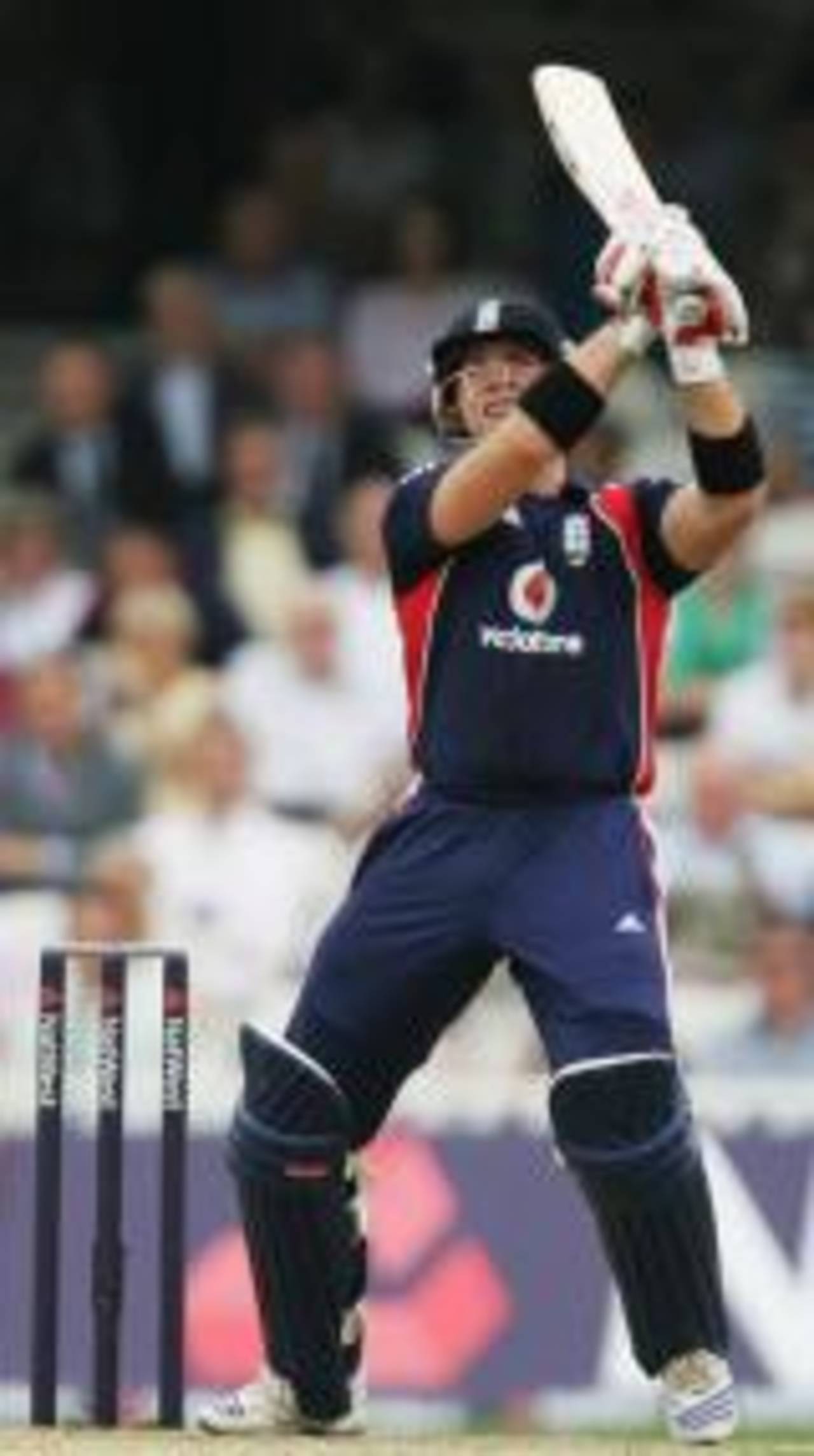 Matt Prior free-hits a huge six over the top, England v South Africa, 3rd ODI, The Oval, August 29, 2008