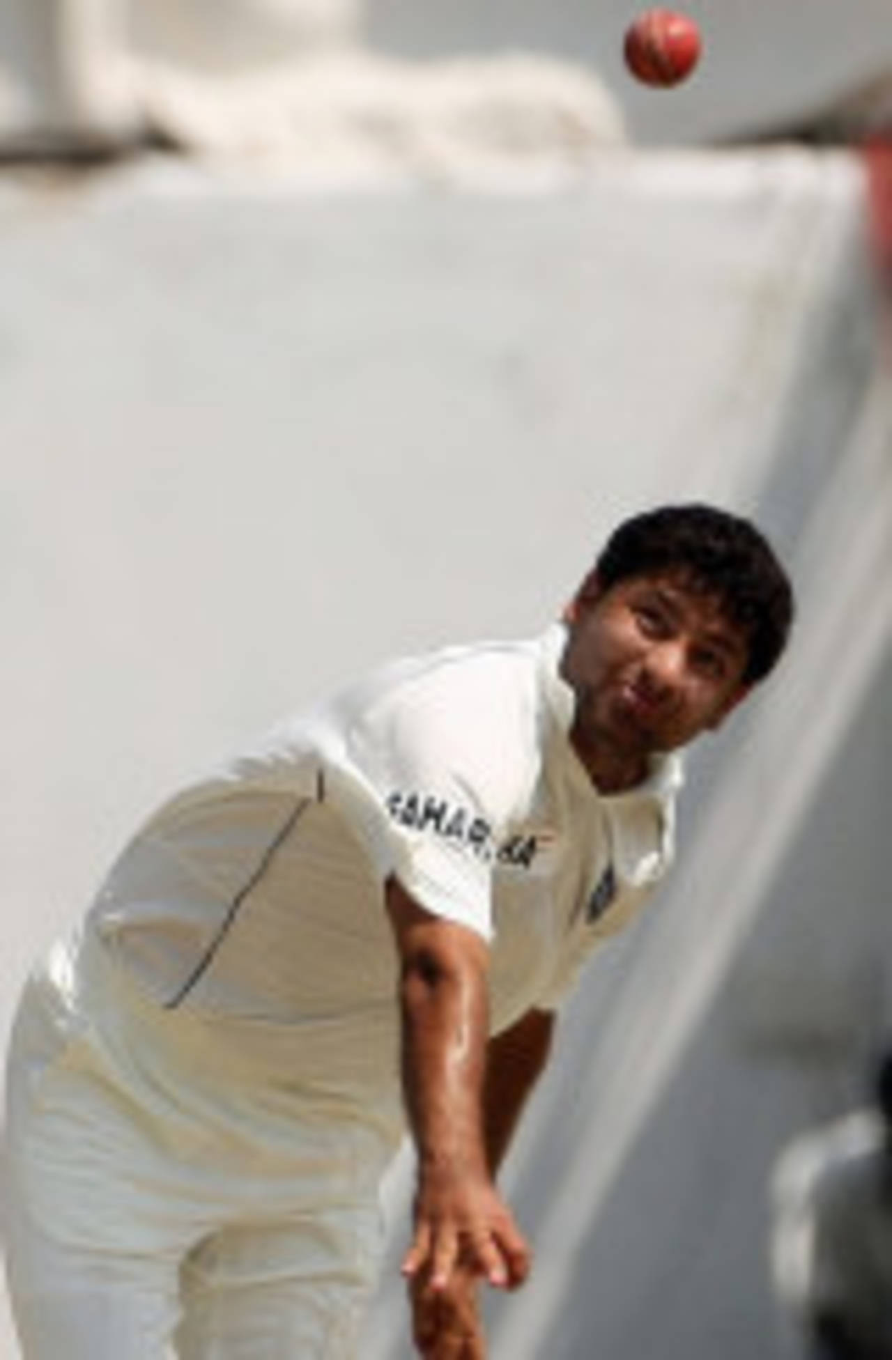 Piyush Chawla flights a delivery, Board President's XI v Australians, Hyderabad, 3rd day, October 4, 2008