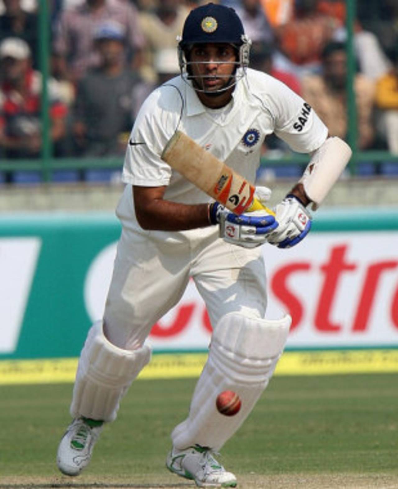 VVS Laxman plays a shot through the off side, India v Australia, 3rd Test, Delhi, 2nd day, October 30, 2008