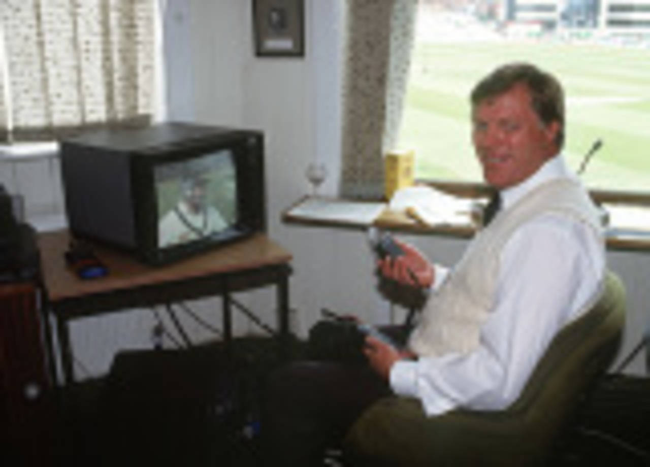 The third umpire, Barry Dudleston, England v Australia, 3rd Test, Trent Bridge, June, 1993