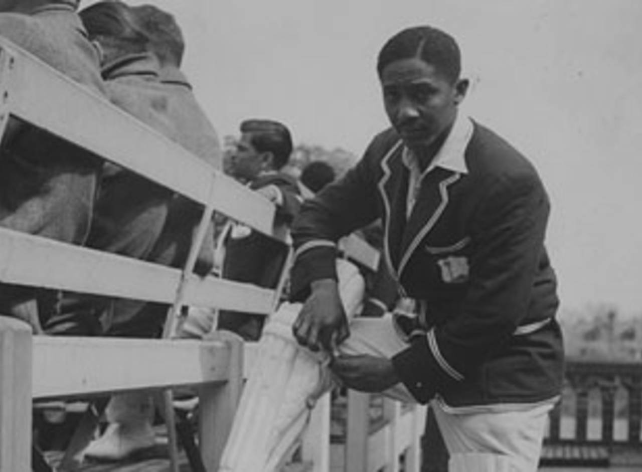 Frank Worrell puts on his pads, Cambridge University v West Indians, 2nd day, Cambridge, May 18, 1950