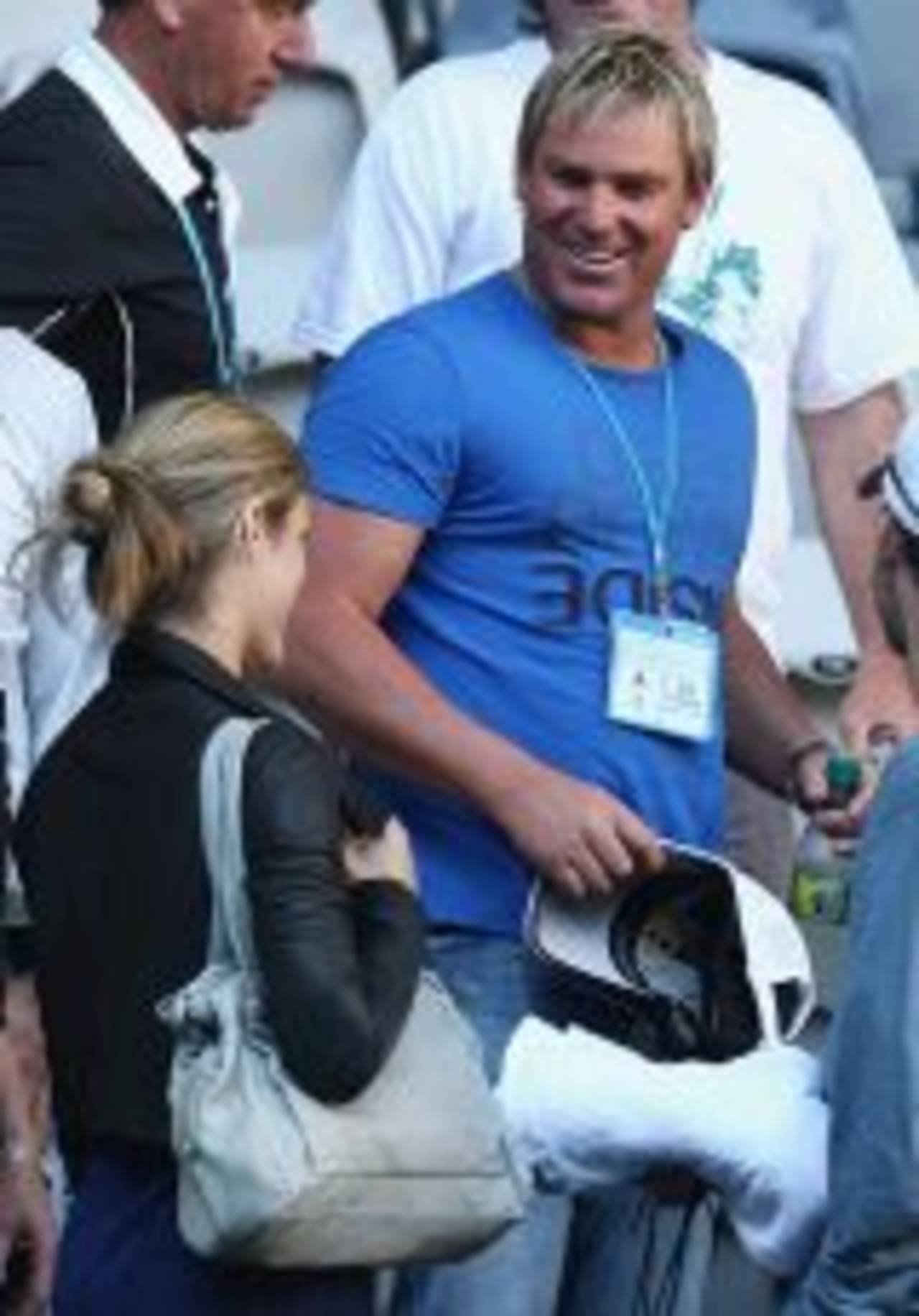 Shane Warne at the Australian Open, Melbourne, January 25, 2009