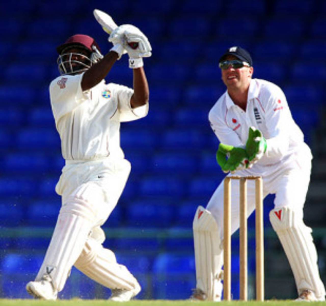 Adrian Barath clears the infield , West Indies A v England XI, St Kitts, January 29, 2009