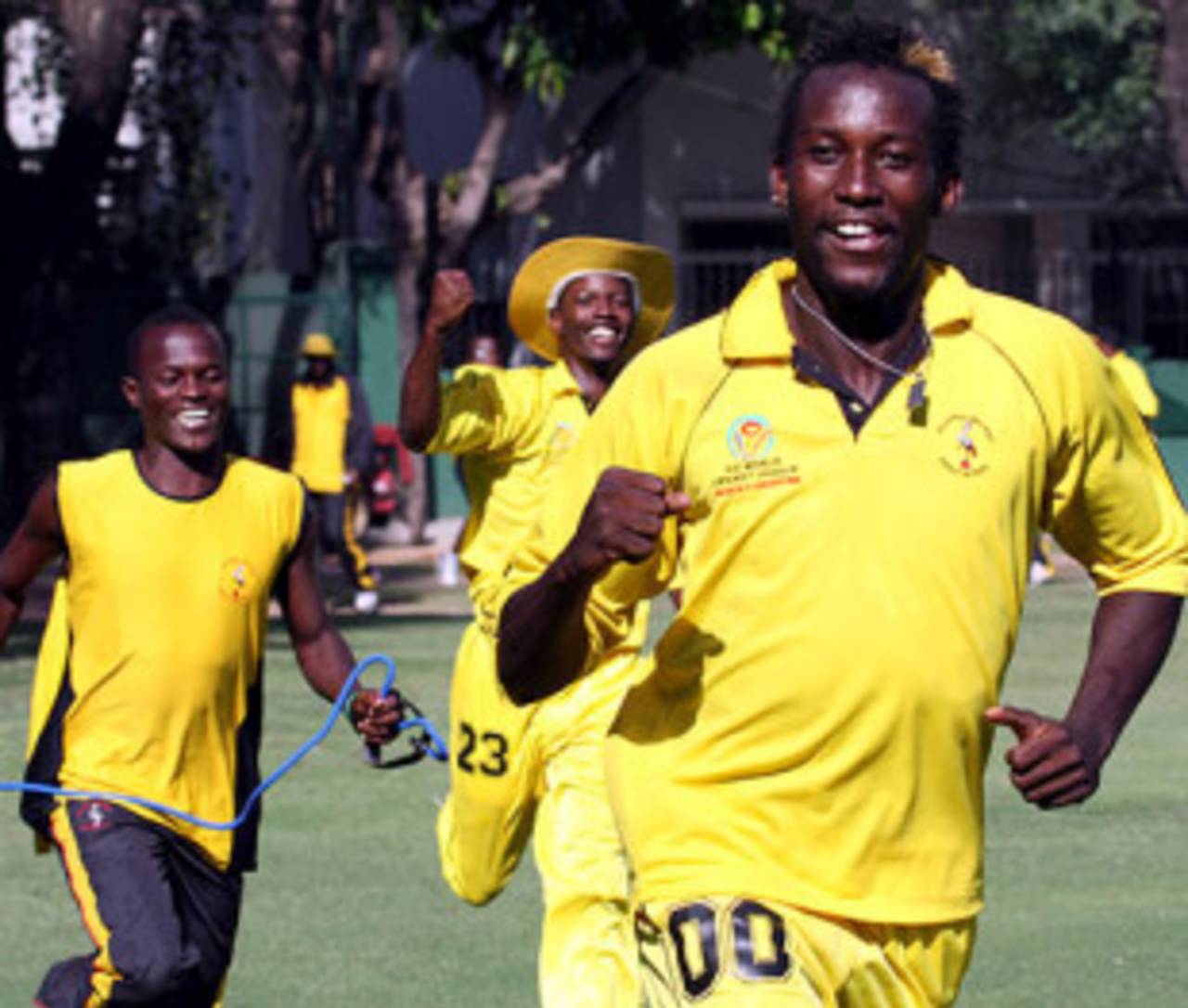 Kennth Kamyuka in Ugandan colours&nbsp;&nbsp;&bull;&nbsp;&nbsp;ICC/CricketEurope