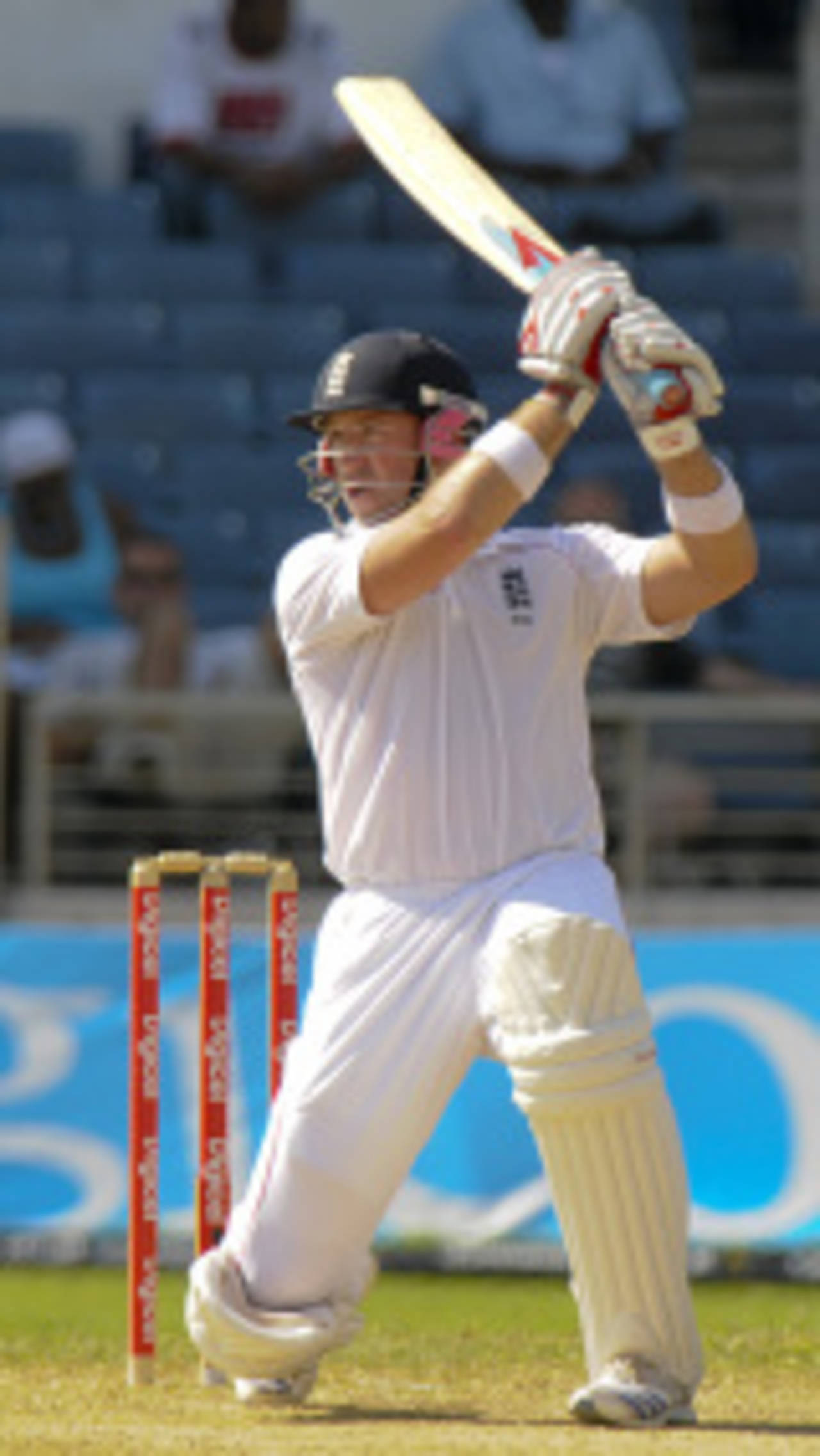 Matt Prior, down on one knee, spanks four, West Indies v England, 1st Test, Kingston, 2nd day, February 5, 2009