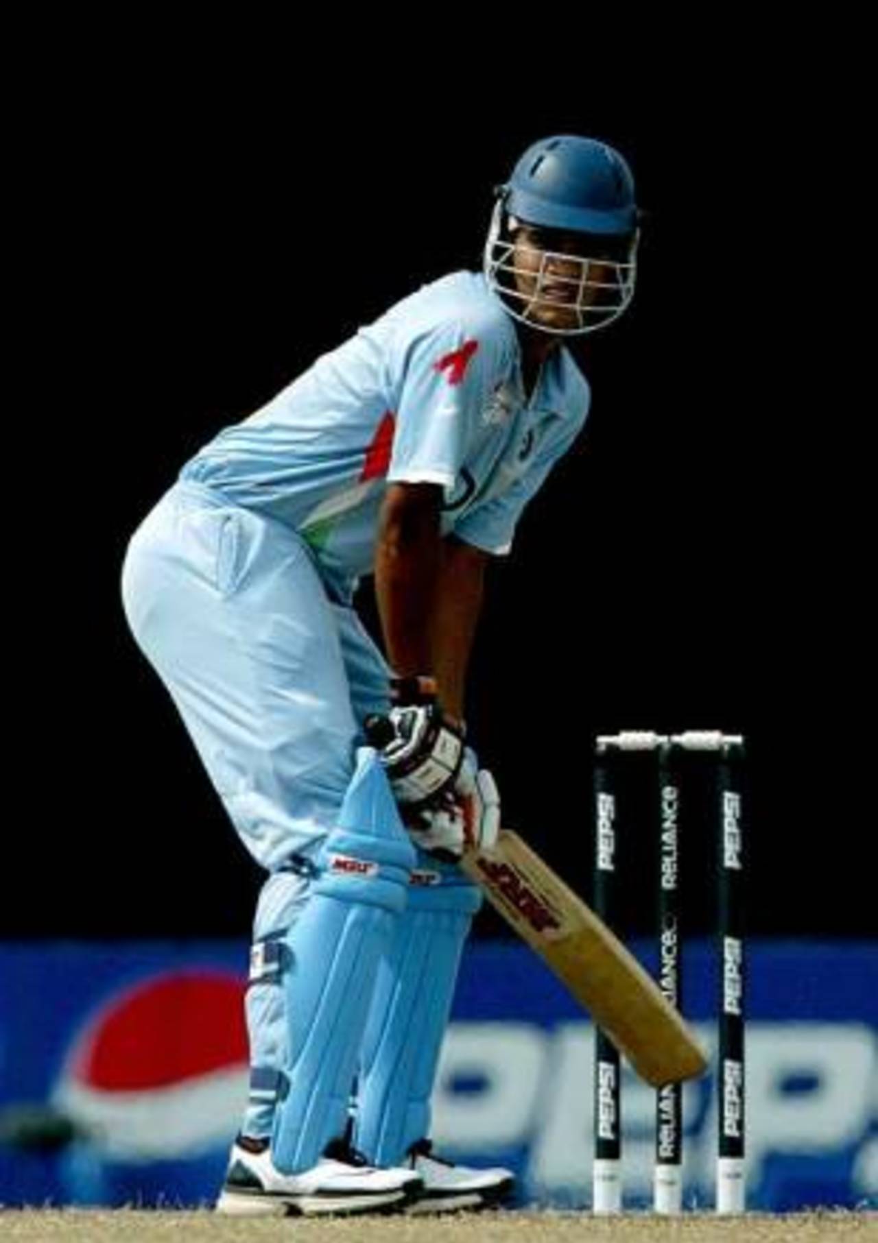 Saurabh Tiwary batting, India v South Africa, Under-19 World Cup final, Kuala Lumpur, March 2, 2008 


