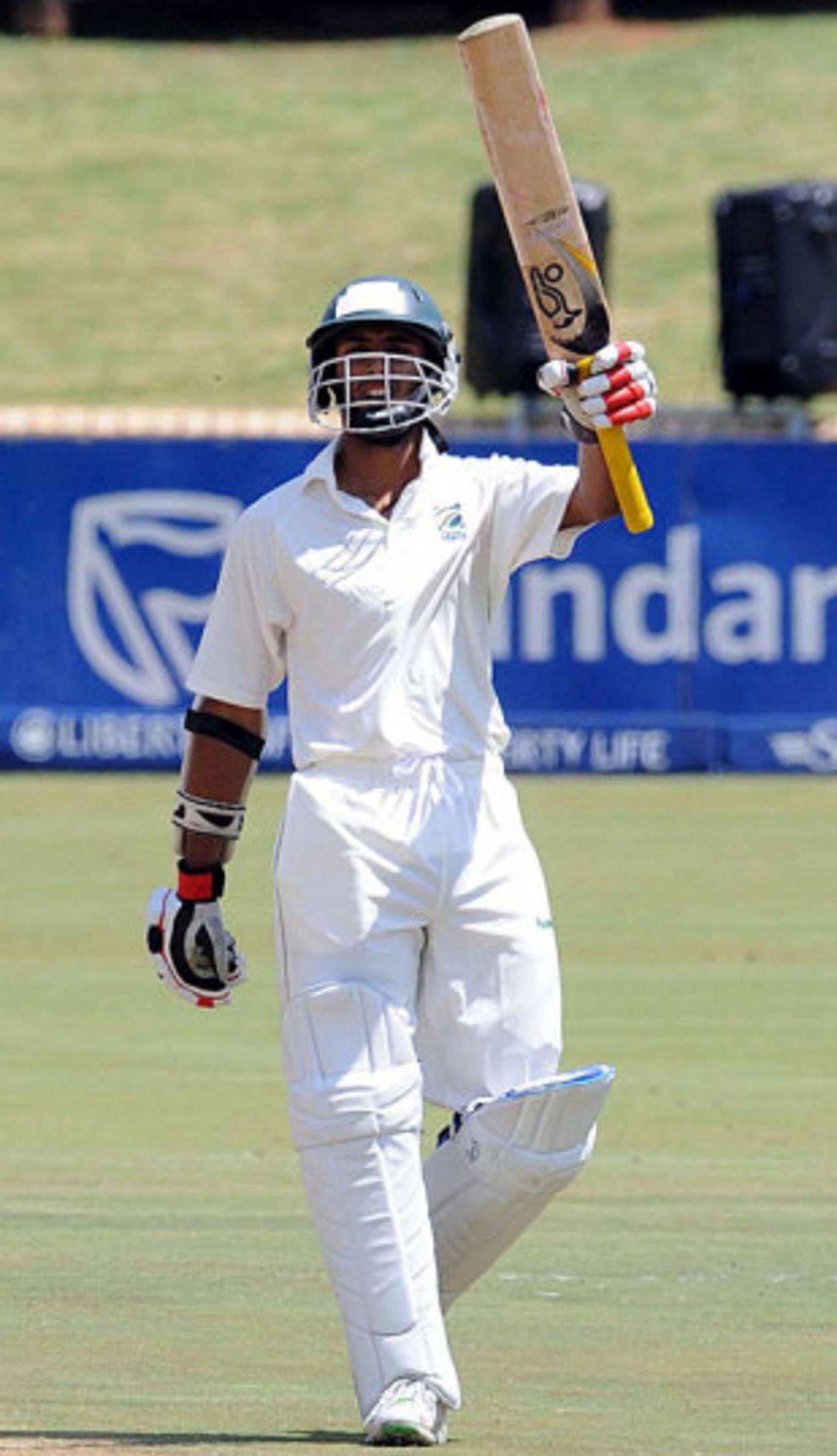 Imraan Khan scored a brisk 100 off 111 balls, South African Board President's XI v Australians, Potchefstroom, 1st day, February 20, 2009 		