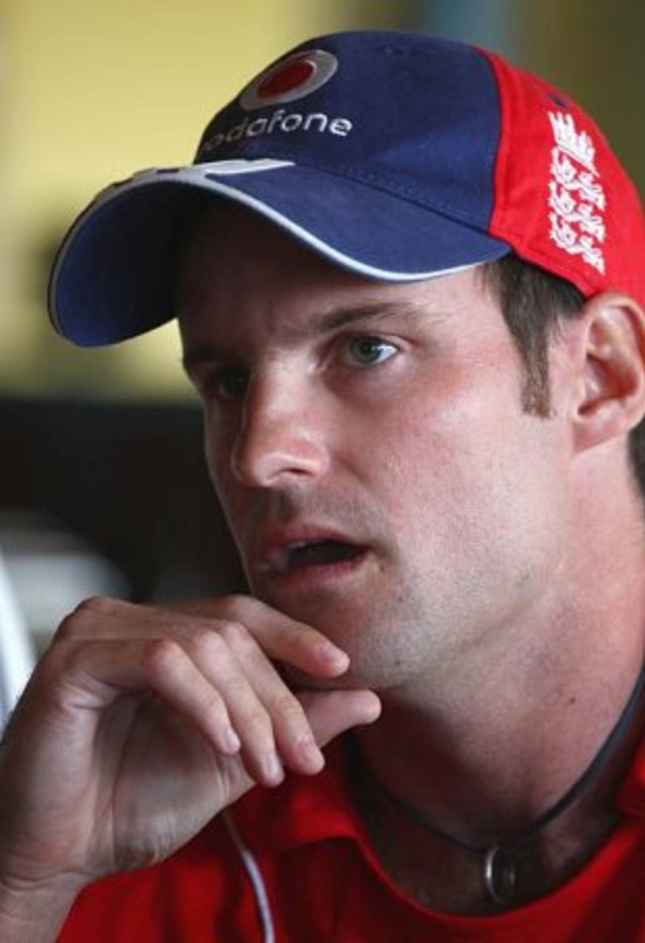 Andrew Strauss addresses the media, Barbados, February 25, 2009