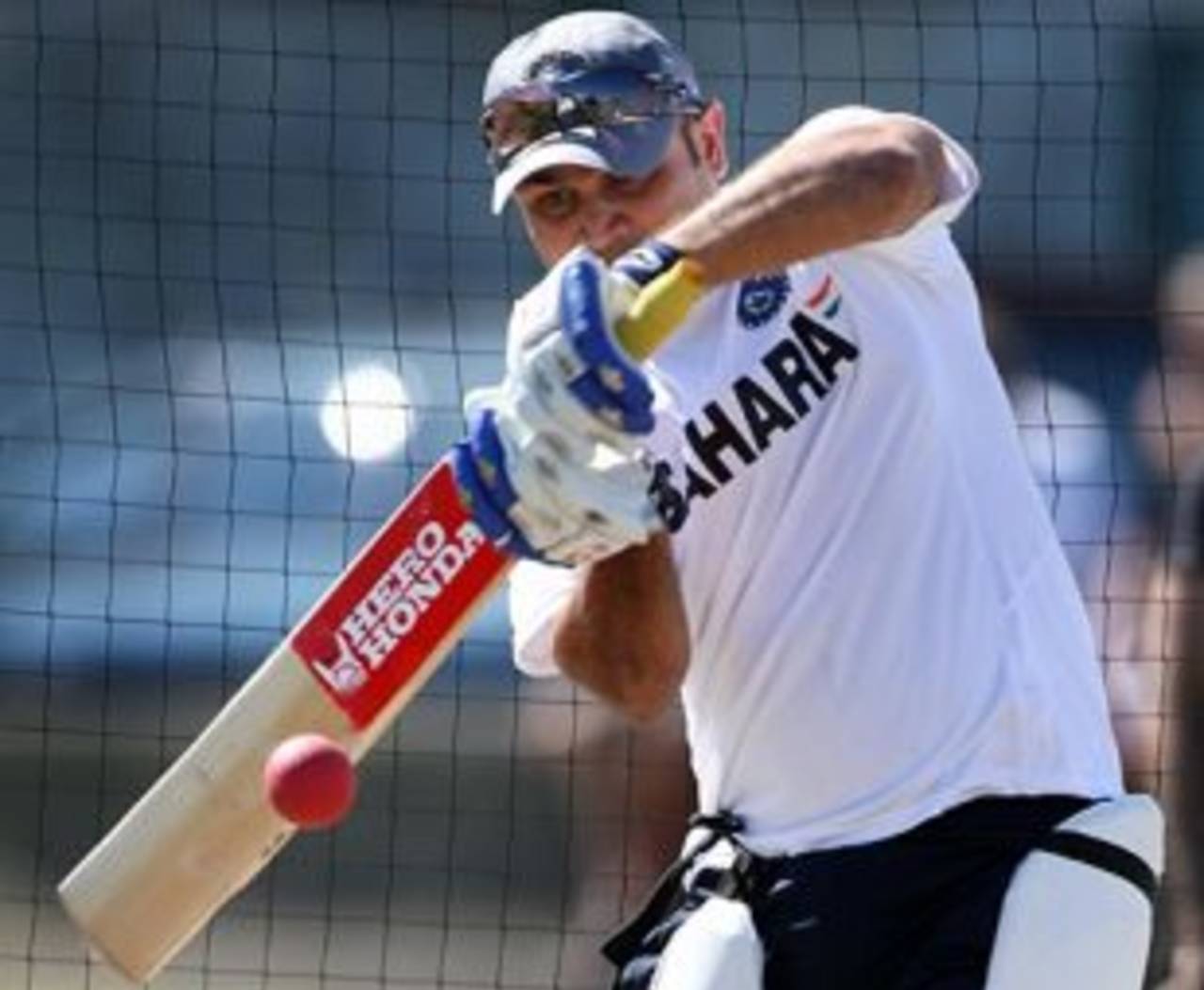 Virender Sehwag bats, Napier, March 2, 200