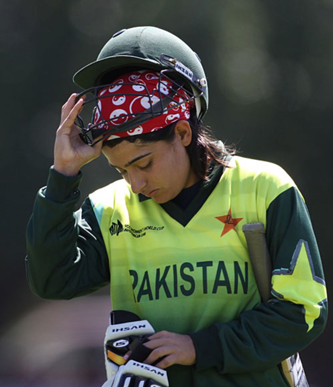 Sana Mir was stumped off Gouher Sultana for 17, India v Pakistan, Group B, women's World Cup, Bradman Oval, March 7, 2009