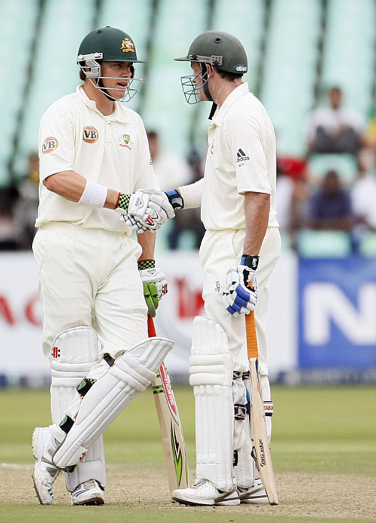 Michael Hussey and Marcus North added 63 together, South Africa v Australia, 2nd Test, Durban, 2nd day, March 7, 2009