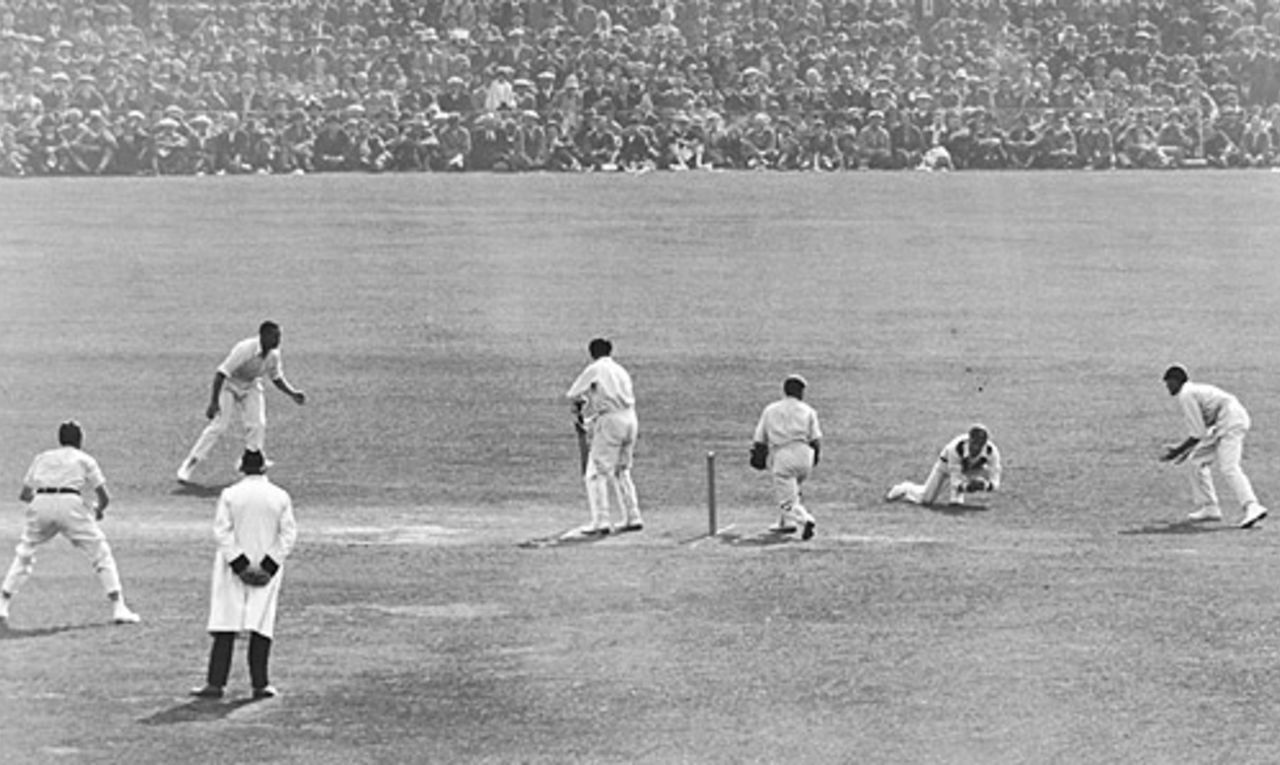 Harold Larwood catches Bill Ponsford, England v Australia, 5th Test, The Oval, 4th day, August 18, 1926