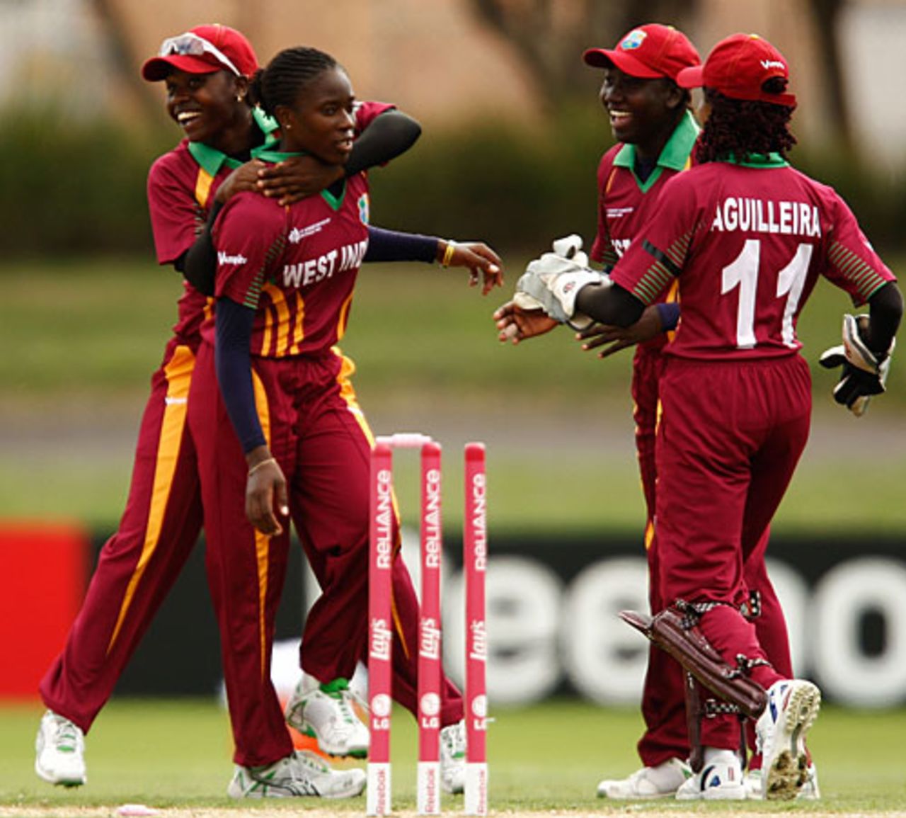 West Indies celebrate a wicket, South Africa v West Indies, Group A, women's World Cup, Newcastle, March 8, 2009
