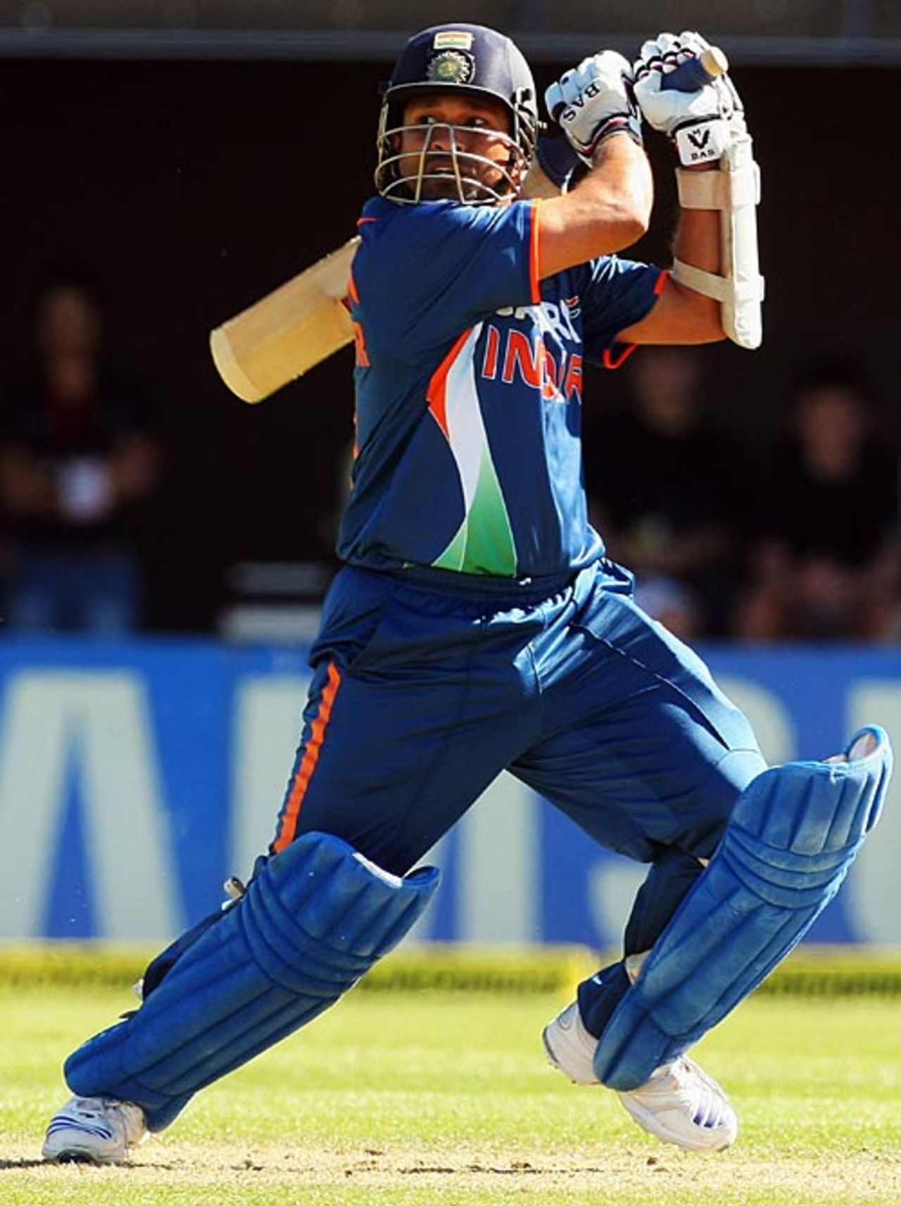 Sachin Tendulkar on his way to his first ODI century in New Zealand, New Zealand v India, 3rd ODI, Christchurch, March 8, 2009
