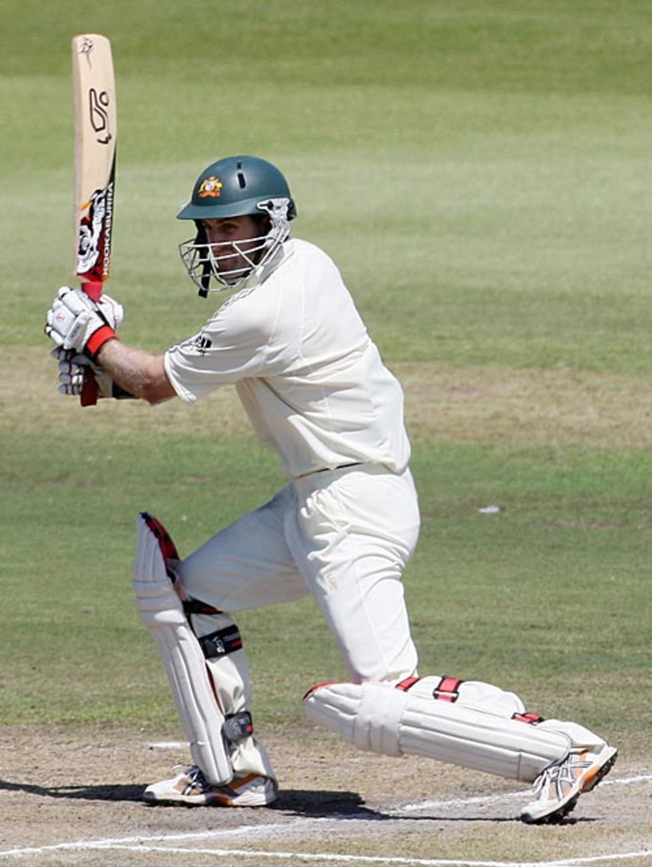 Simon Katich drives, South Africa v Australia, 2nd Test, Durban, 3rd day, March 8, 2009
