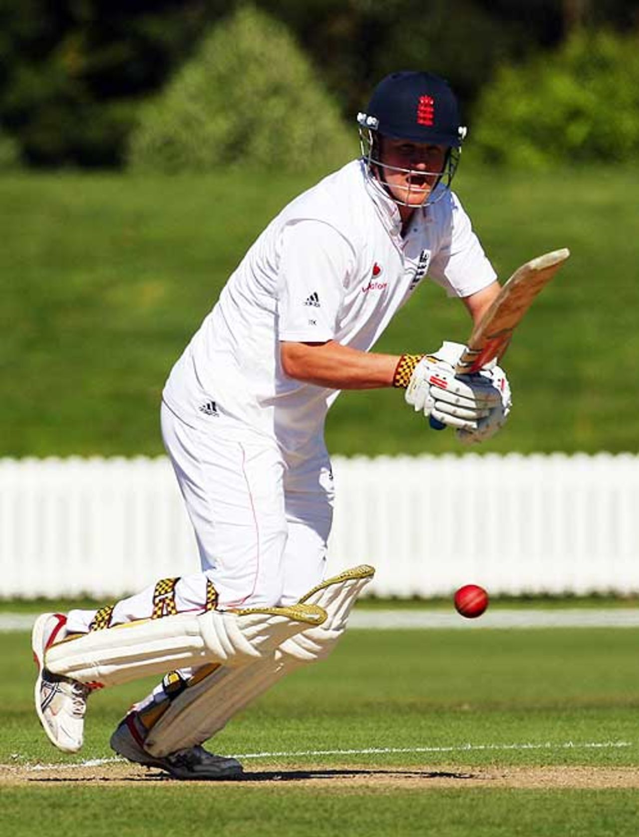 Robert Key picks up a single, New Zealand A v England Lions, 2nd unofficial Test, 3rd day, Lincoln, March 9, 2009