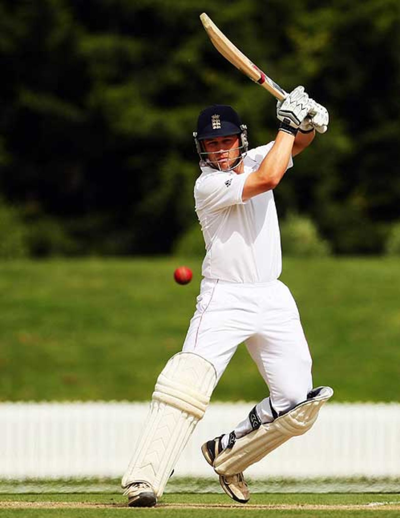 Jonathan Trott helped build an opening stand, New Zealand A v England Lions, 2nd unofficial Test, 3rd day, Lincoln, March 9, 2009