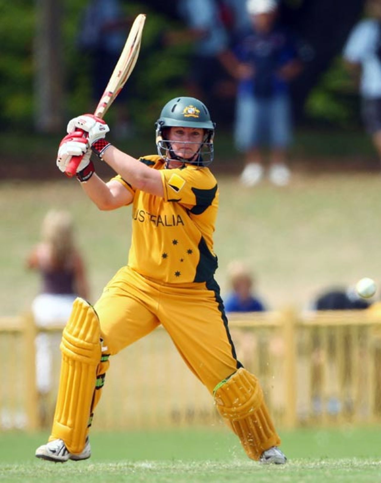 Australian captain Karen Rolton crashes the ball through the off side, Australia v South Africa, Group A, women's World Cup, Newcastle, March 10, 2009