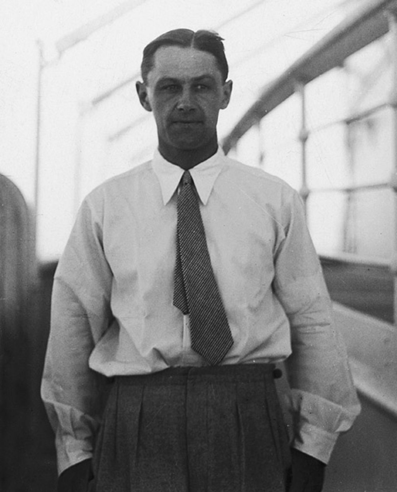 Gubby Allen on board the Orient liner Orontes, September 28, 1932