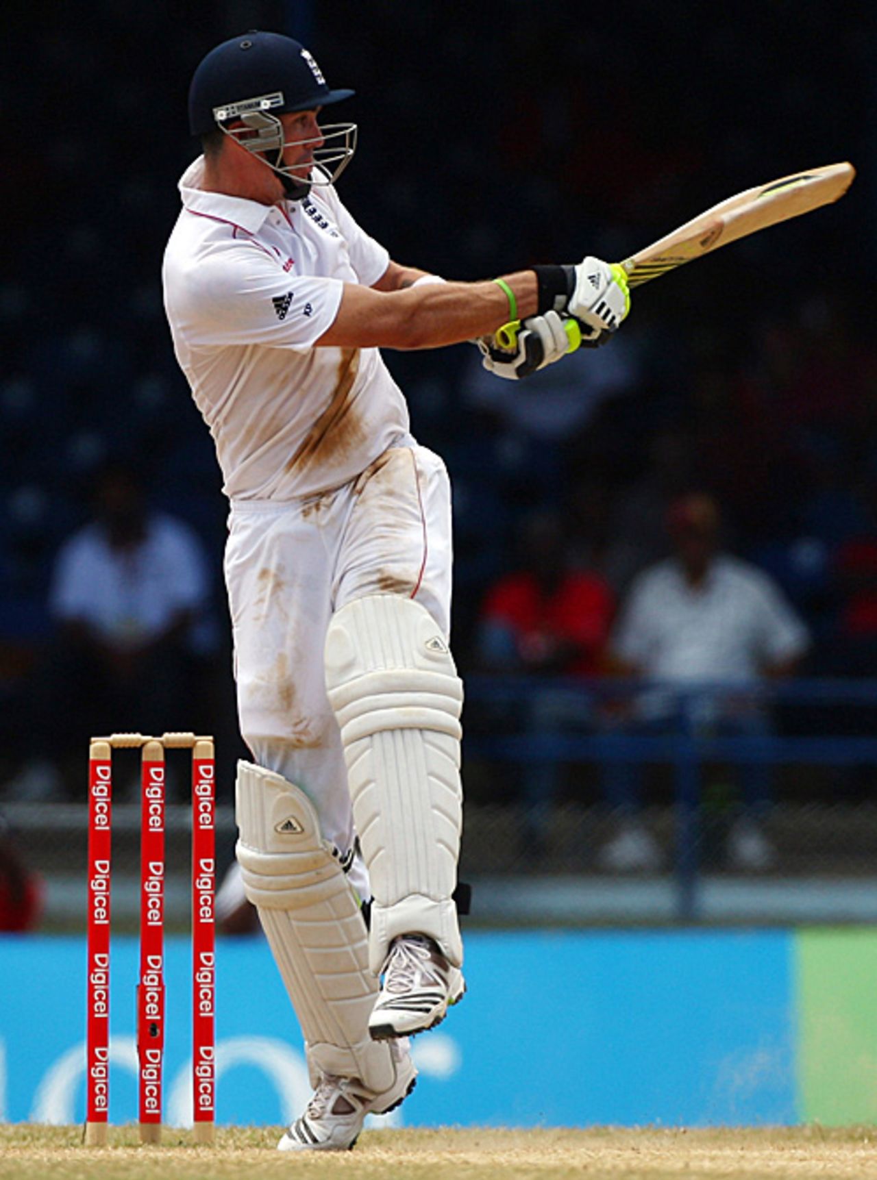 Kevin Pietersen pulls during his hundred, West Indies v England, 5th Test, Trinidad, March 10, 2009