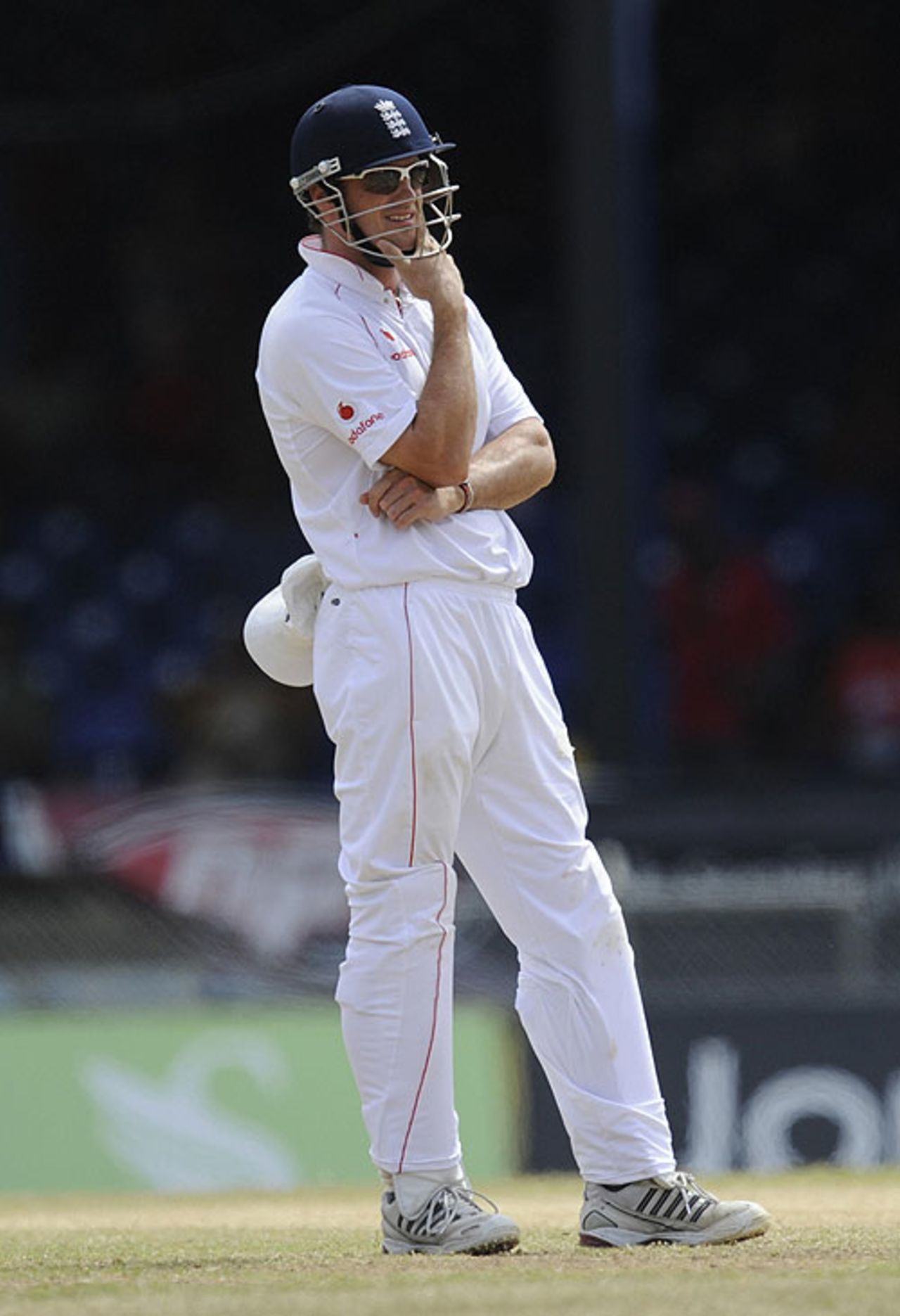 England's captain, Andrew Strauss, ponders his options, West Indies v England, 5th Test, Trinidad, March 10, 2009