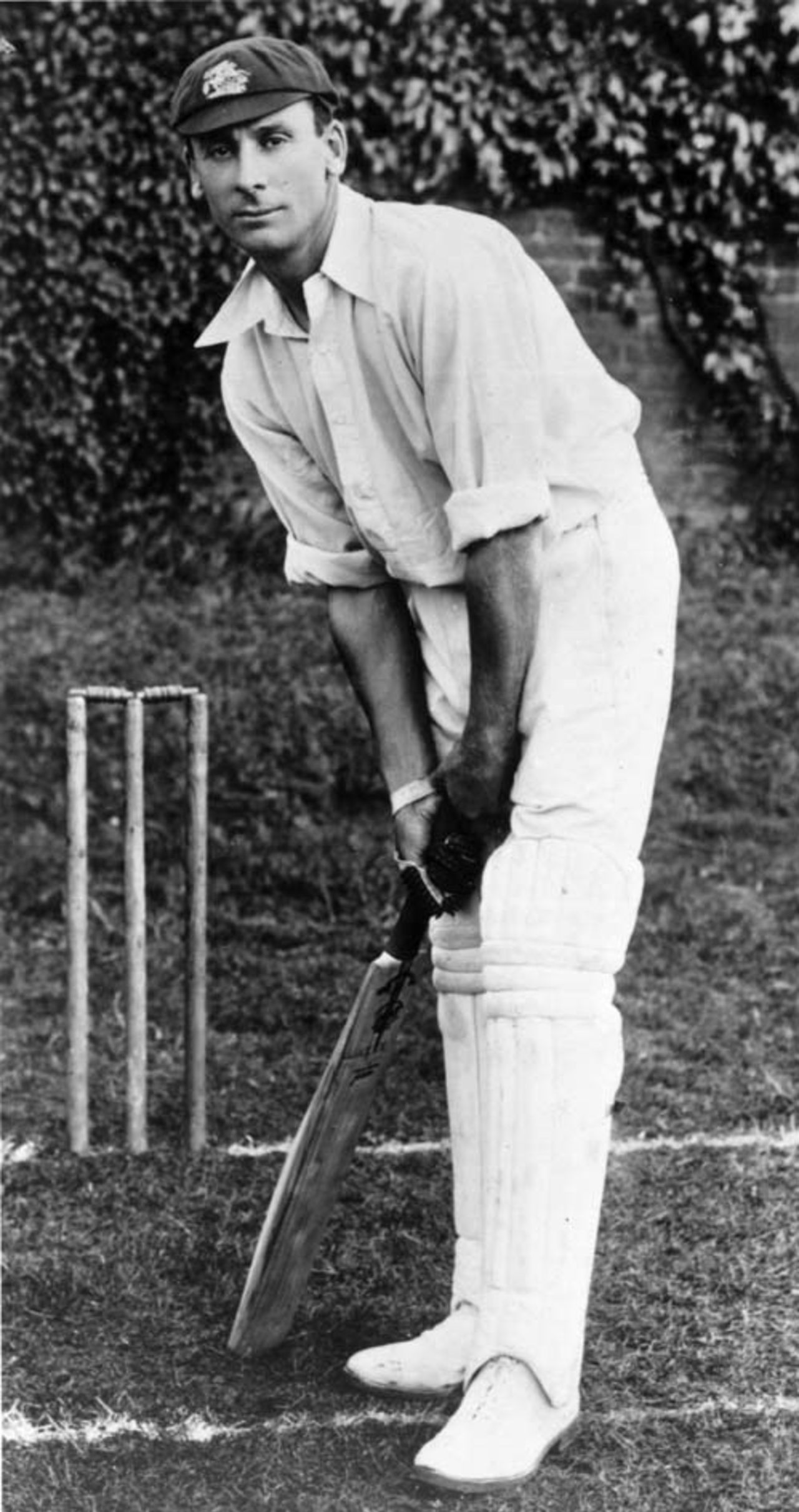 Jack Hobbs at the crease, March 1920
