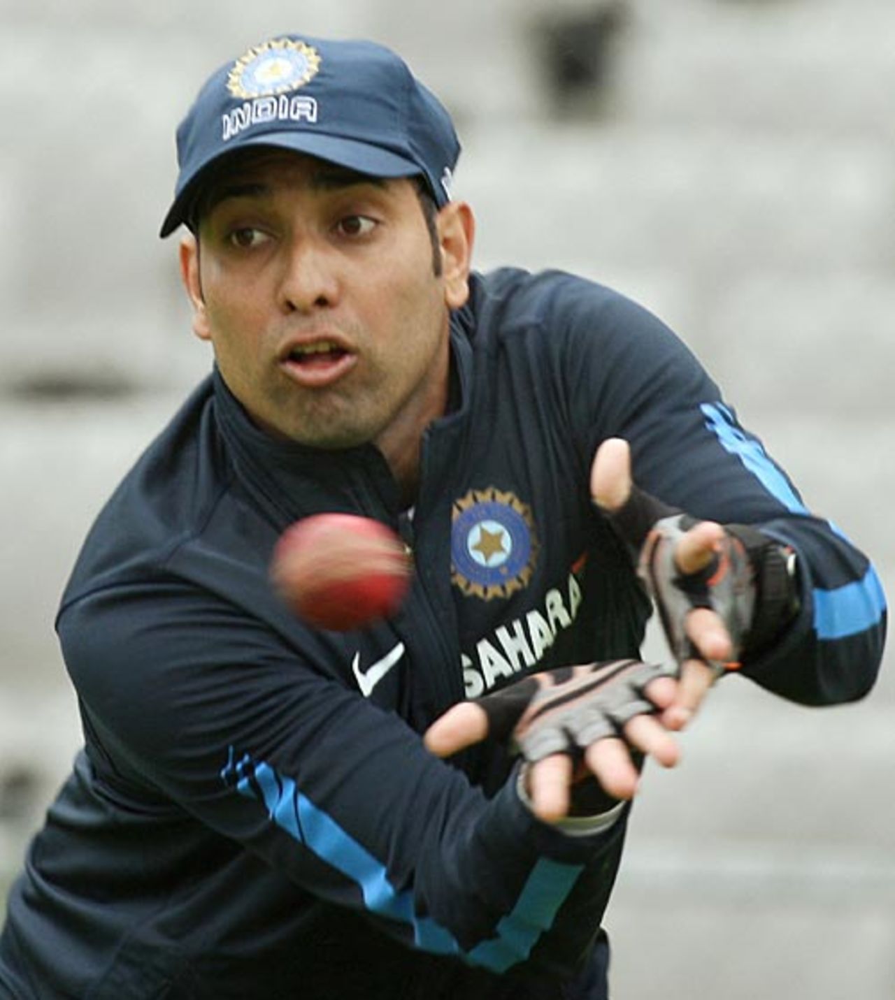 VVS Laxman takes a catch, Auckland, March 13, 2009