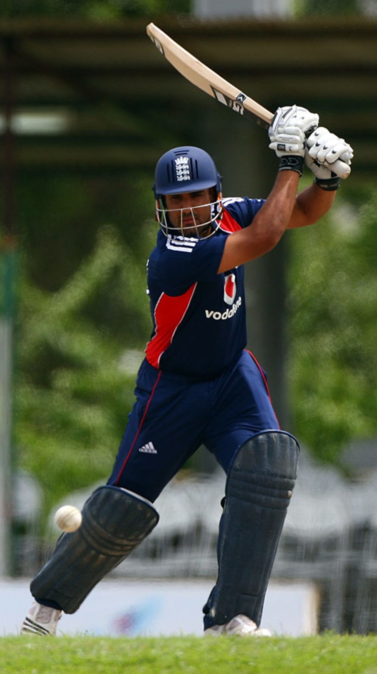 Ravi Bopara goes on the front foot to drive through the covers, Guaracara Park, Pointe-a-Pierre, Trinidad, March 14, 2009