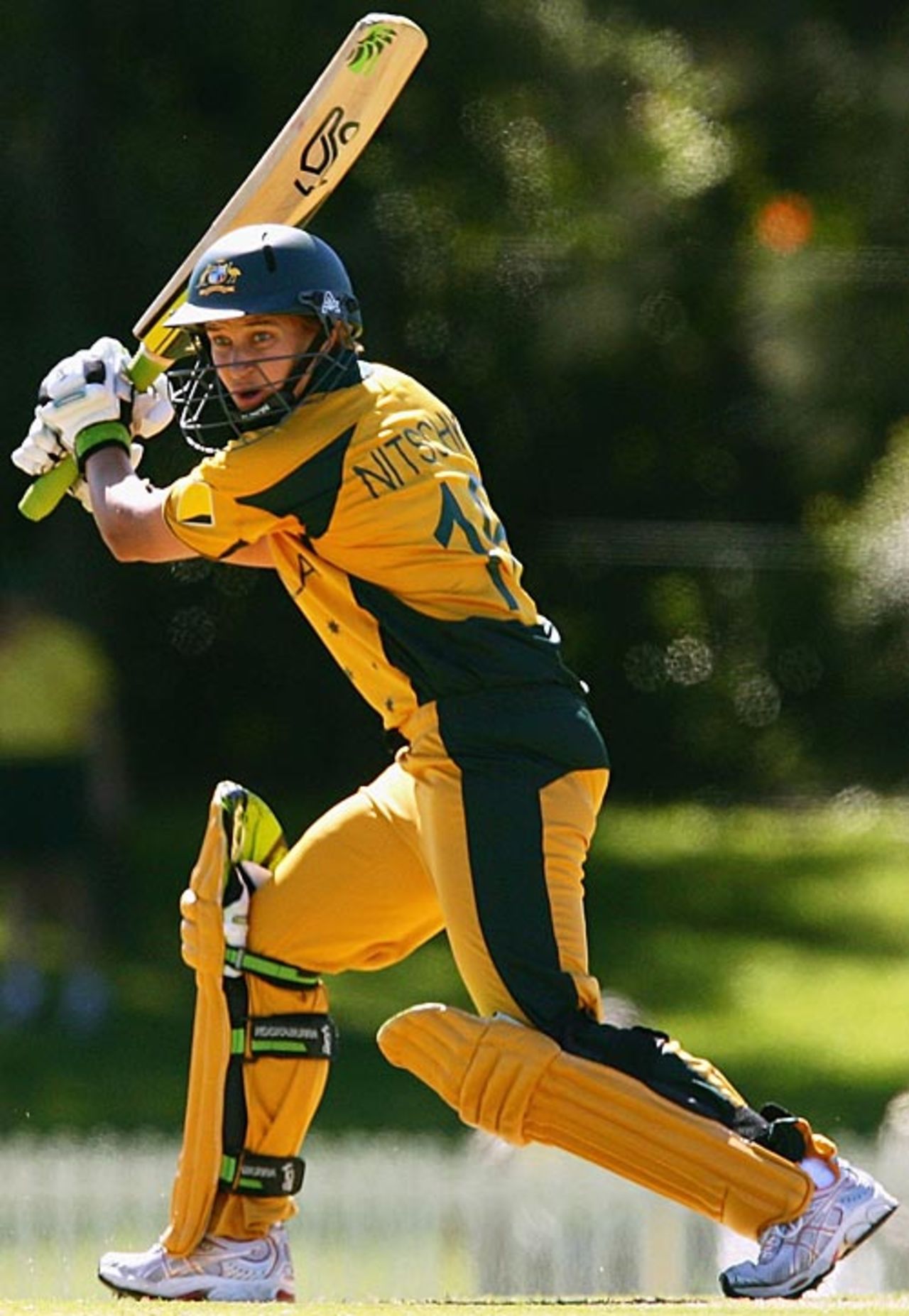 Shelley Nitschke plays on the off side, Australia v Pakistan, women's World Cup, Super Six, Bankstown Oval, Sydney, March 16, 2009