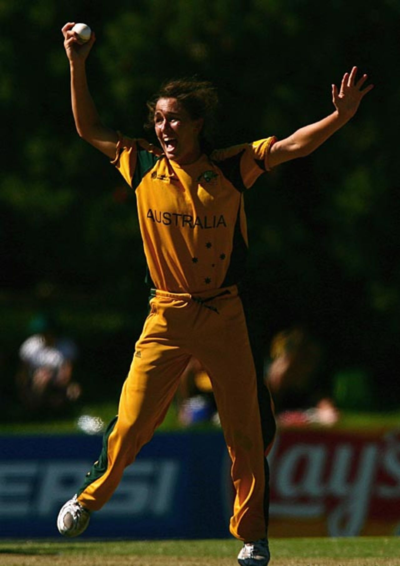 Sarah Andrews took a catch off her own bowling, Australia v Pakistan, women's World Cup, Super Six, Bankstown Oval, Sydney, March 16, 2009