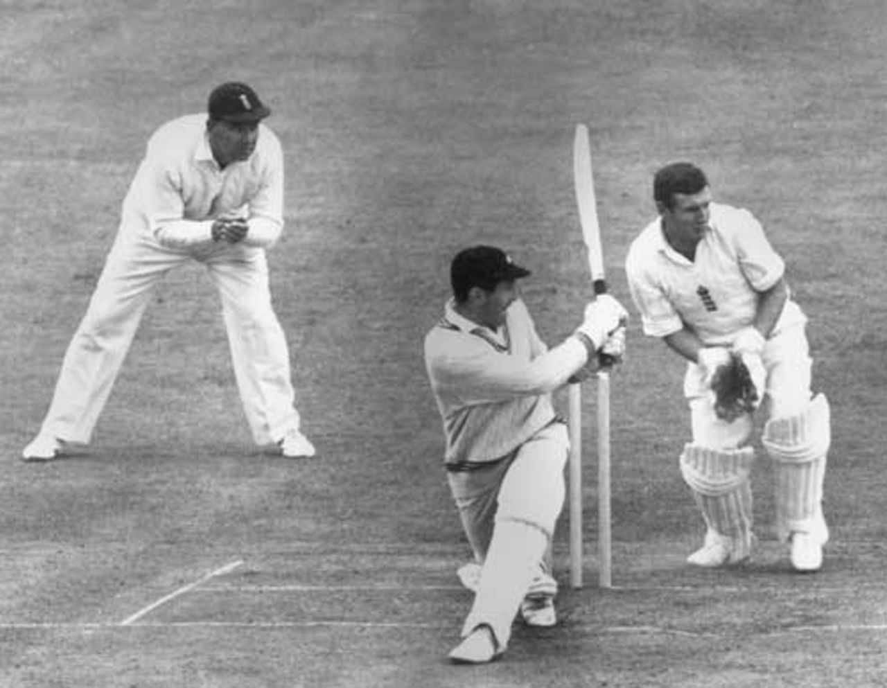 Graham Dowling bats, England v New Zealand, Edgbaston, 29th May 1965