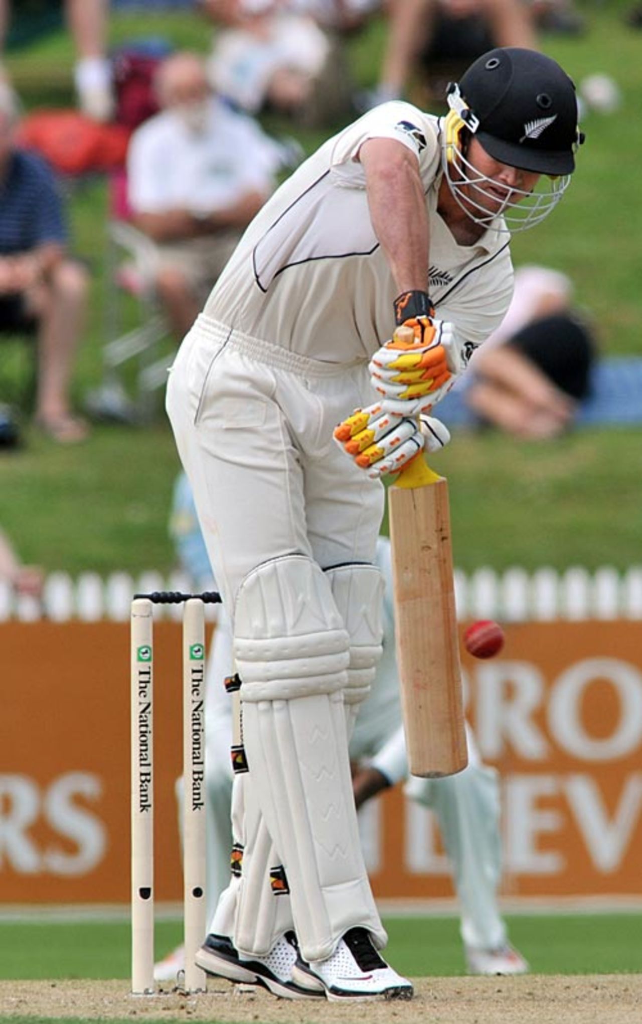 James Franklin gets beaten, New Zealand v India, 1st Test, Hamilton, 1st day, March 18, 2009