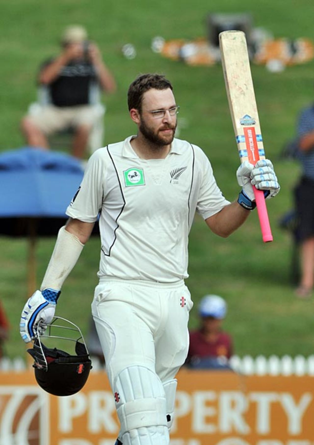Daniel Vettori walks off after scoring 118, New Zealand v India, 1st Test, Hamilton, 1st day, March 18, 2009